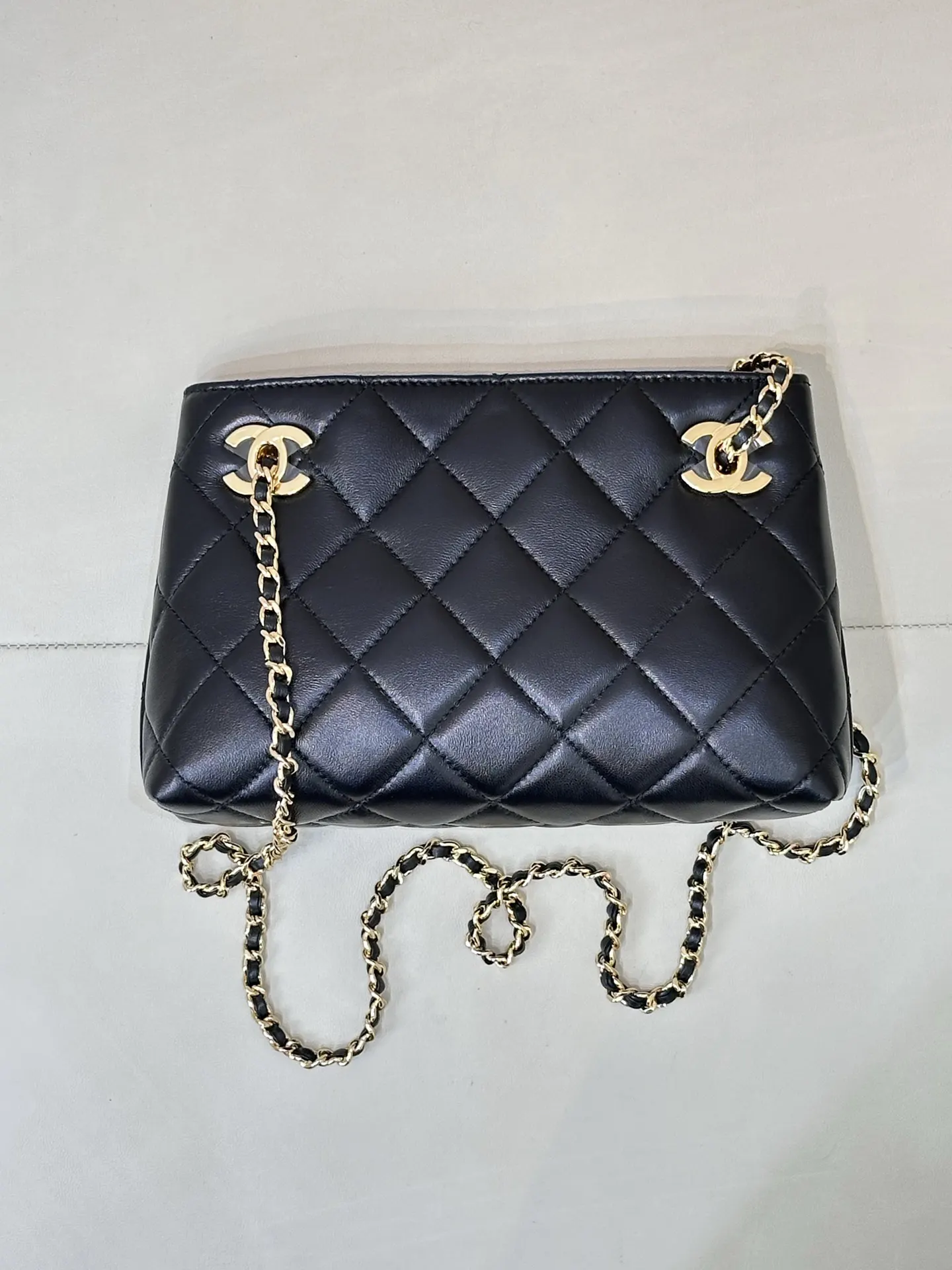 Chanel Leather Quilted Hobo Bag