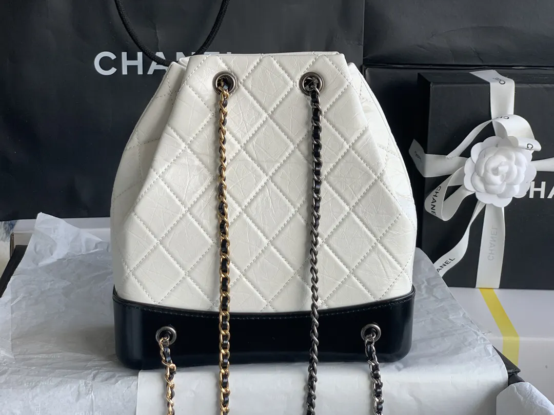 Silver Gold Backpack Leather