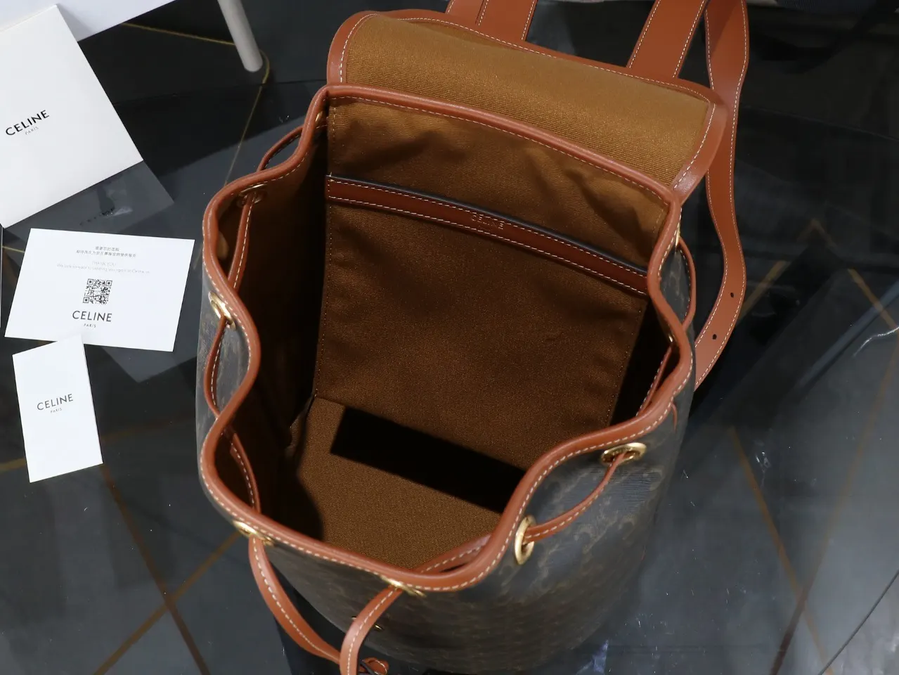 Gold Backpack Leather Image 9 Gold Backpack Leather Image 9
