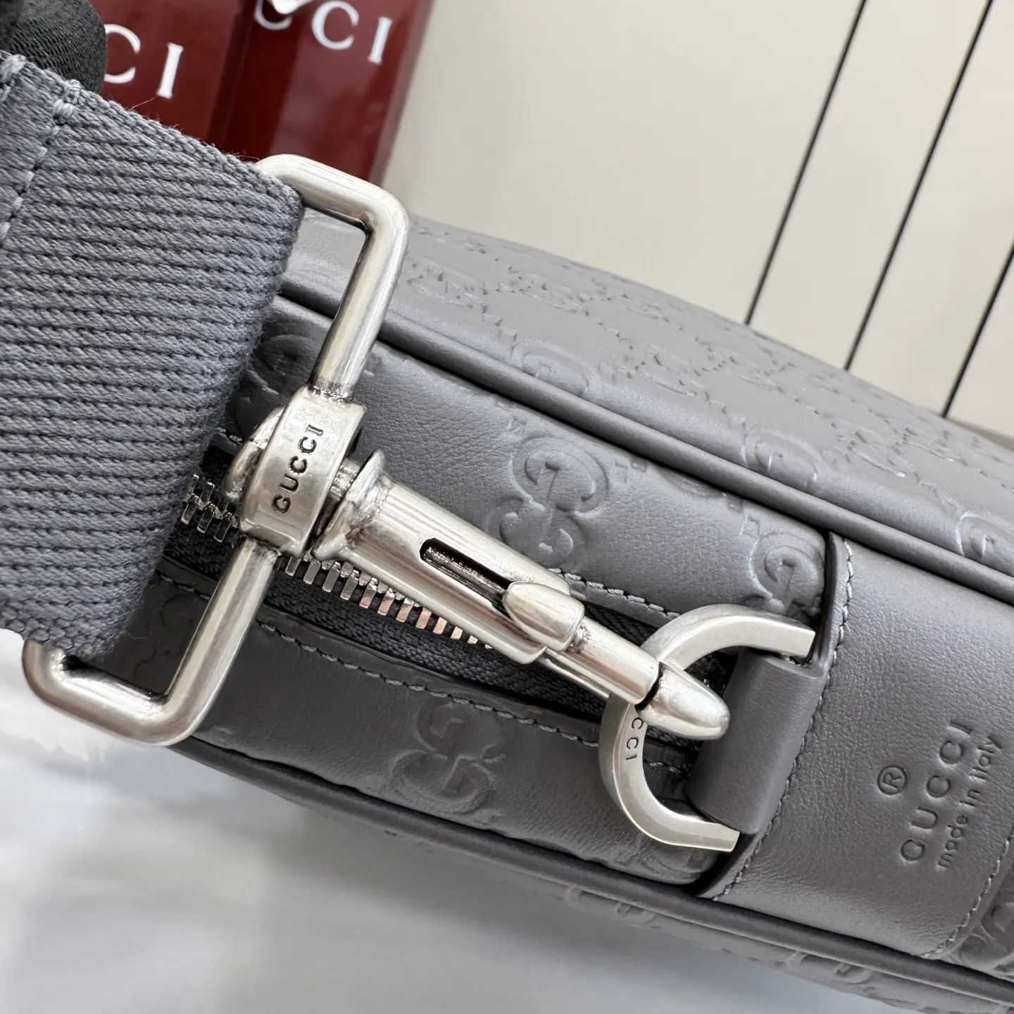 Gucci Gray Beige Briefcase Business Commuter Canvas Image 12 Gucci Gray Beige Briefcase Business Commuter Canvas Image 12