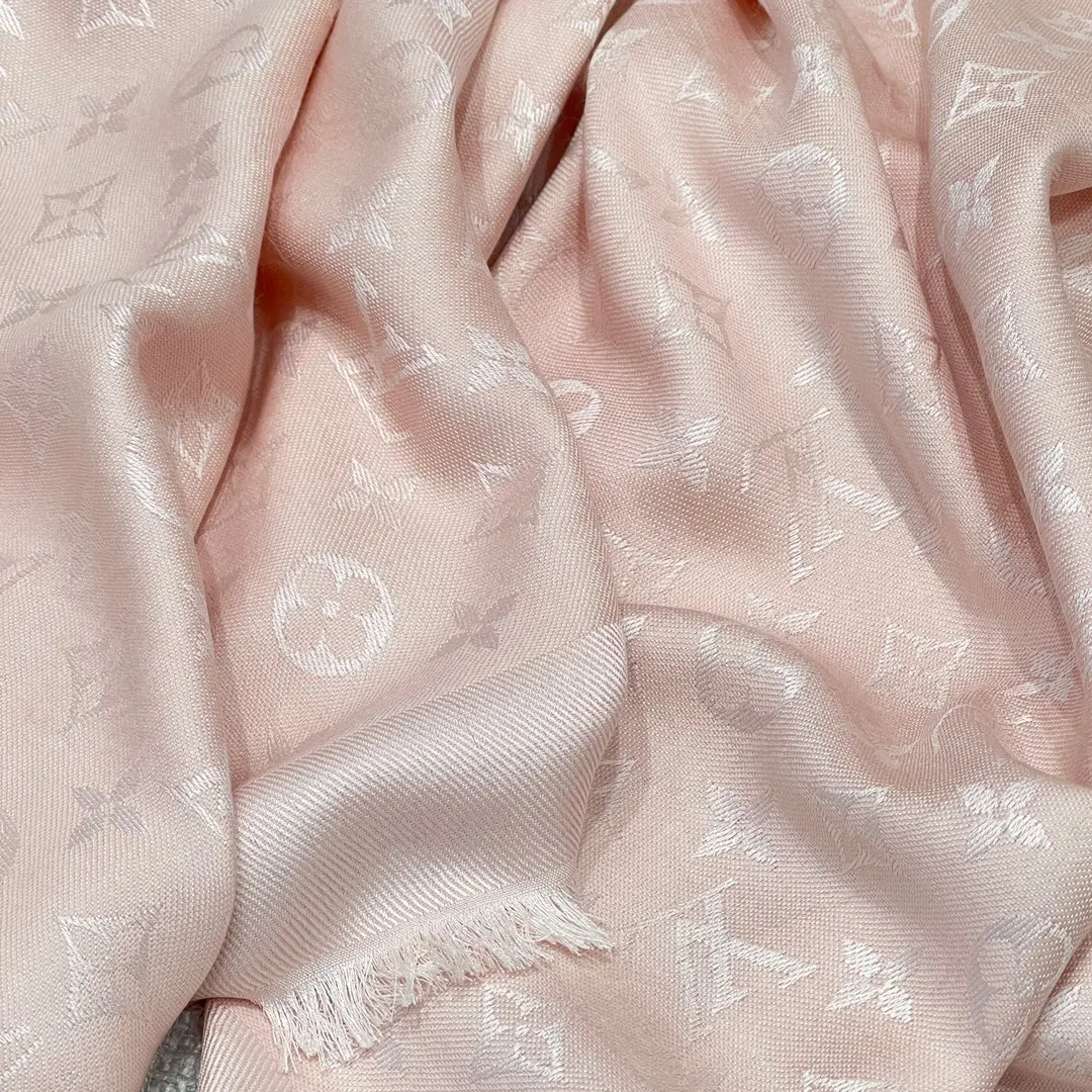 Louis Vuitton 粉色 羊毛 提花 Mo披肩 保暖披肩 圍巾