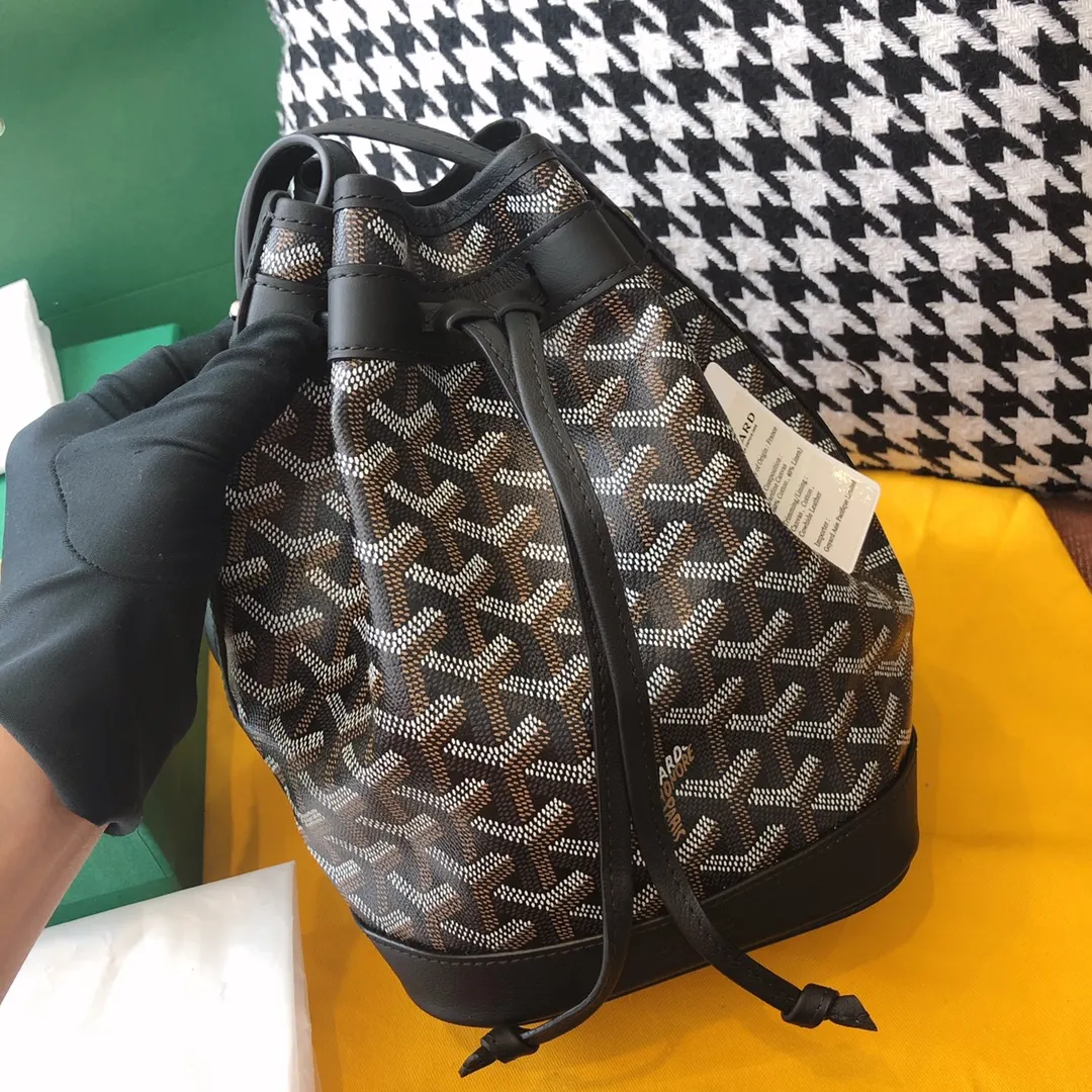 Goyard 黑色 老花 帆布 水桶包 休閒水桶款
