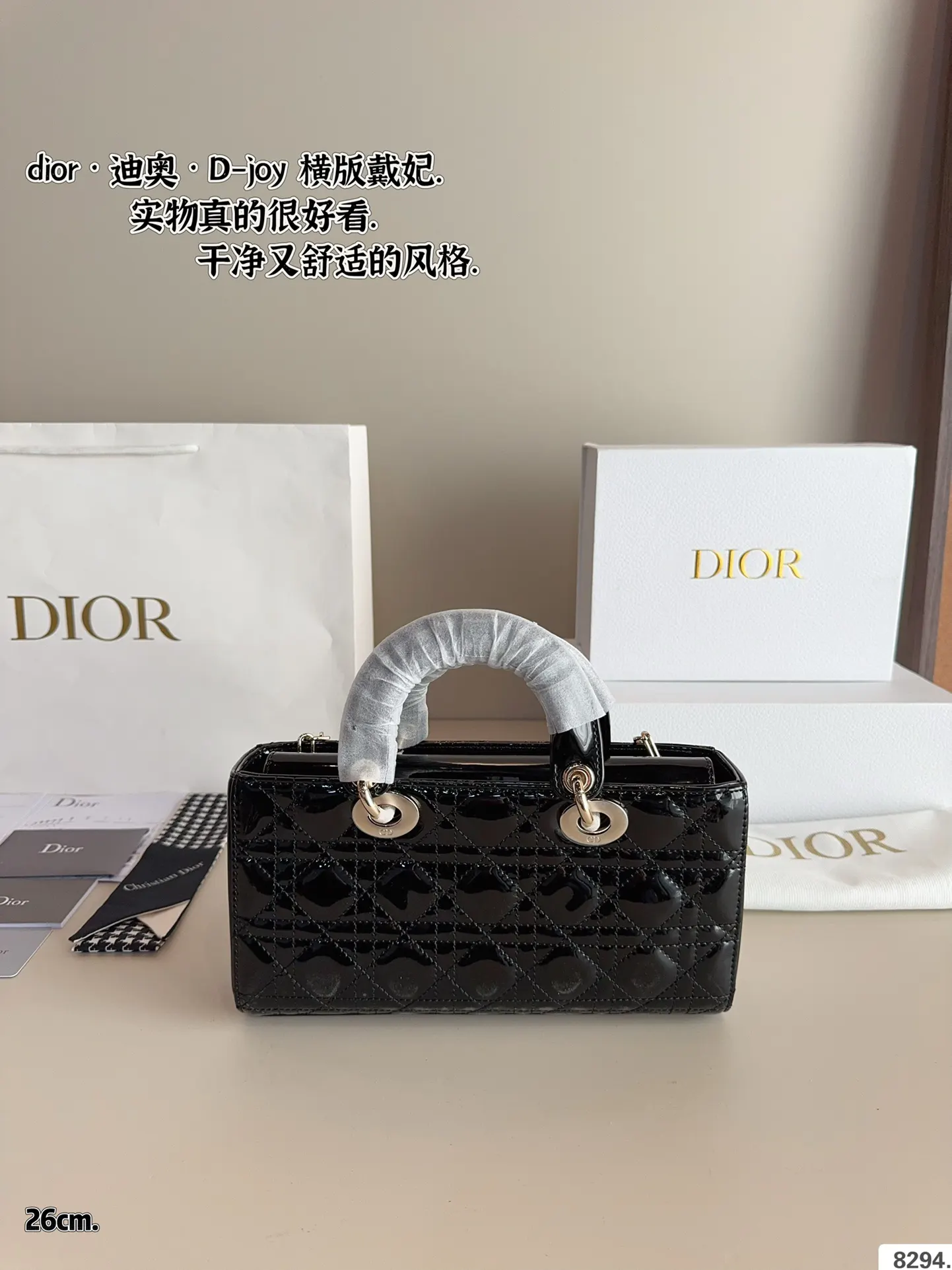 Dior 漆皮 全套 戴妃 横版 漆皮纹 夏日必备单 斜挎包 轻便斜挎款