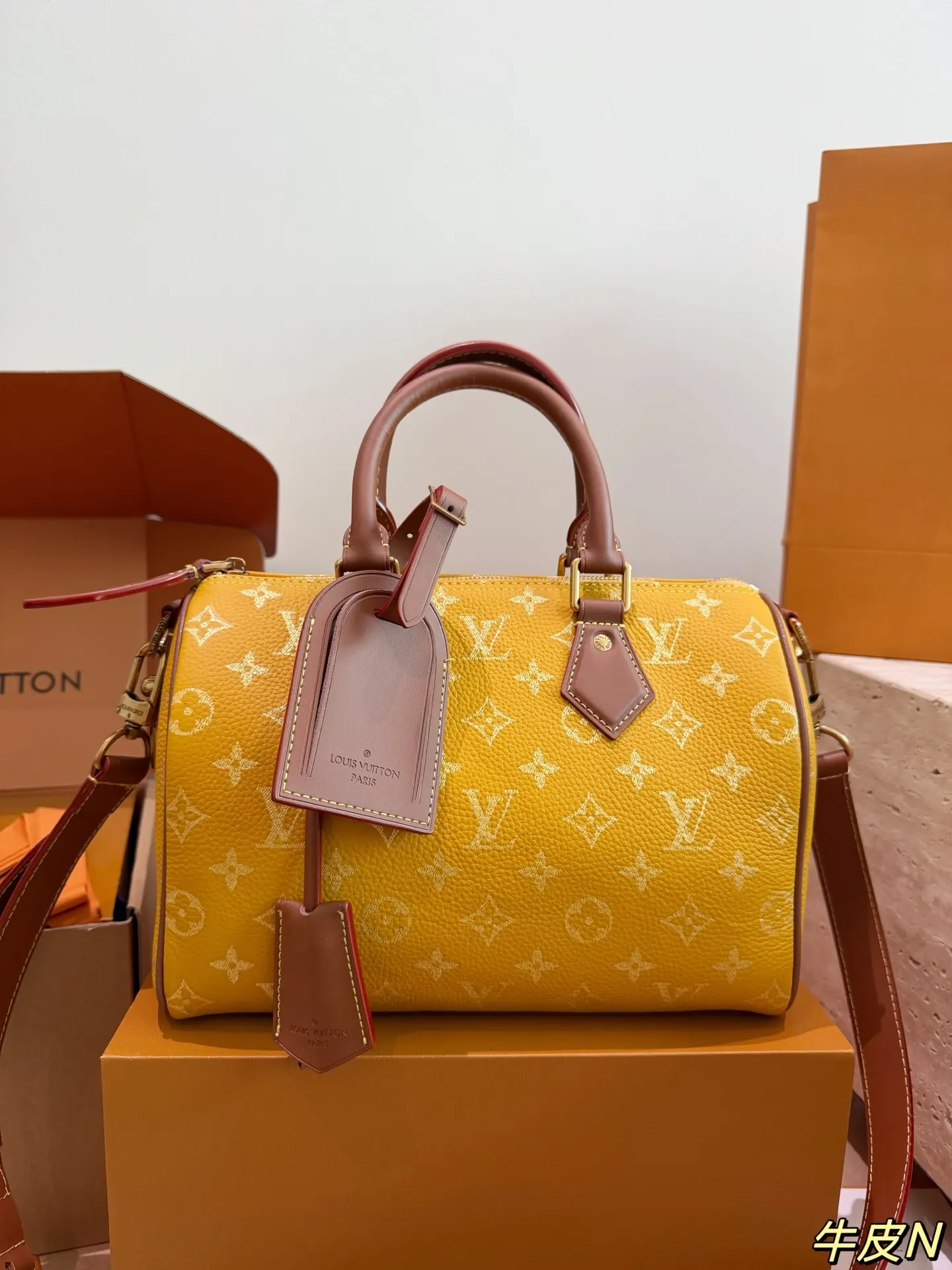 LV Speedy 焦糖色 老花 牛皮 鏈條包 精致鏈條款