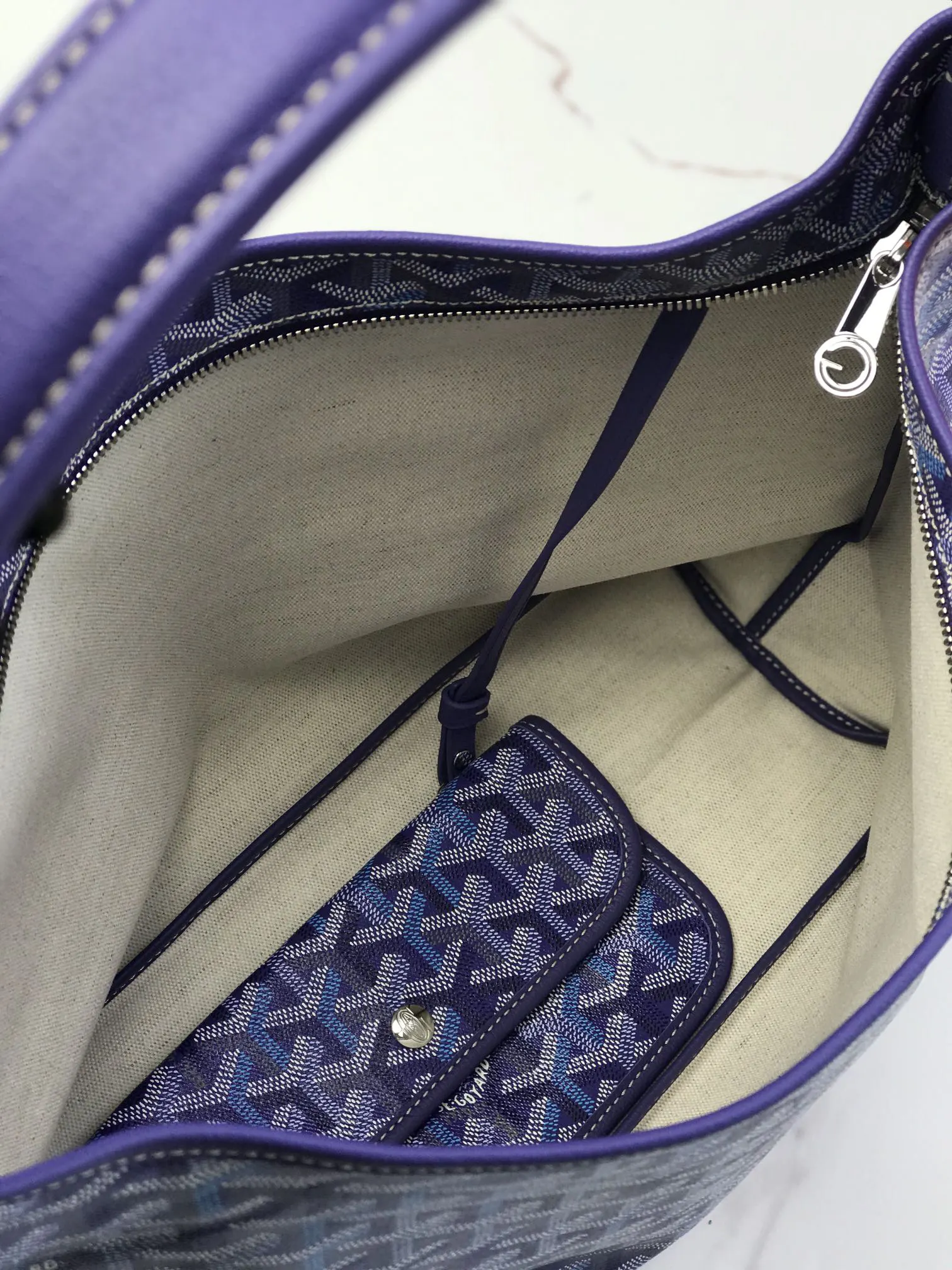 Goyard Hobo Shoulder Bag Vintage Canvas