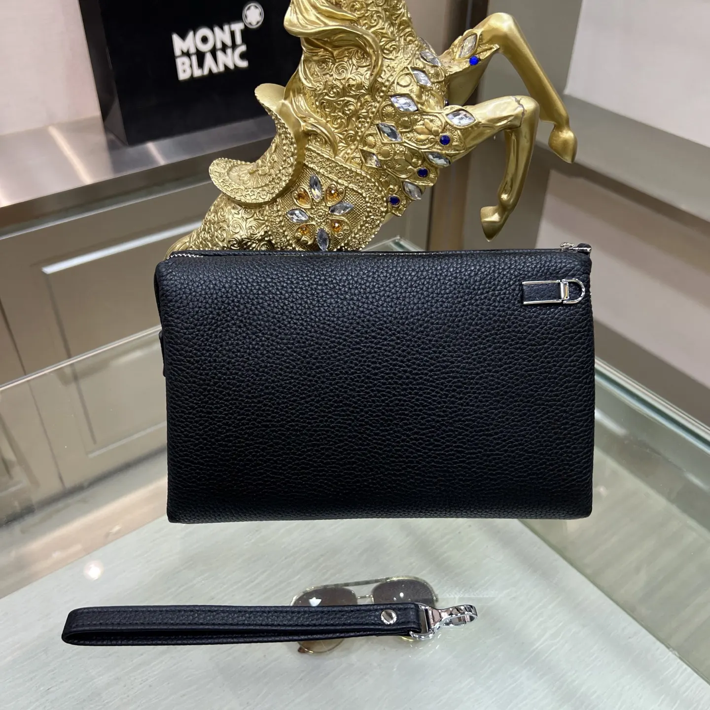 MONTBLANC万宝龙 黑 万宝 手拿包 精致手拿款