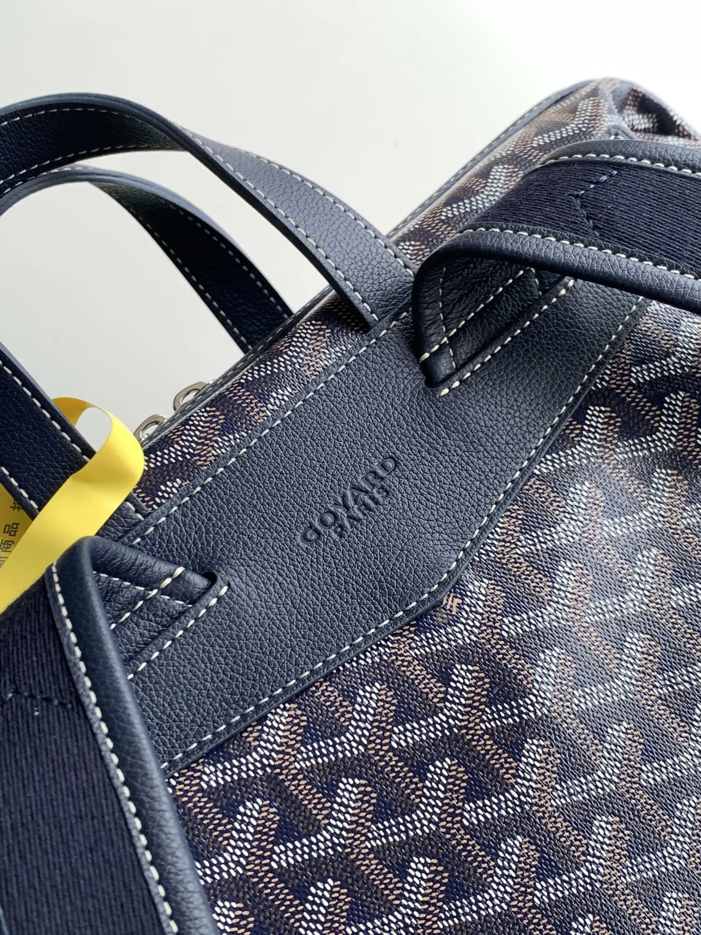 Goyard Black Brown Backpack Leather
