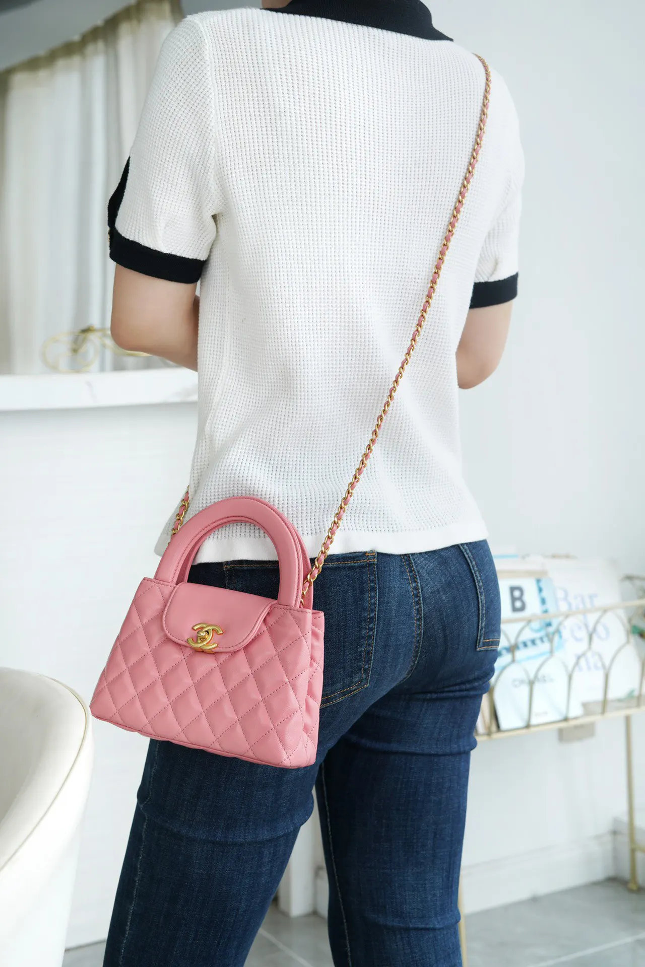 CHANEL 黑色 羊皮 手提包 通勤手提款