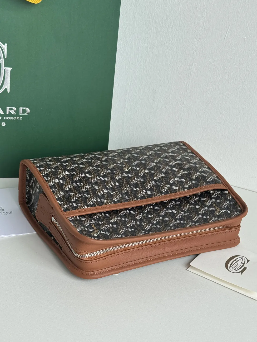Goyard Yellow Clutch Bag Leather