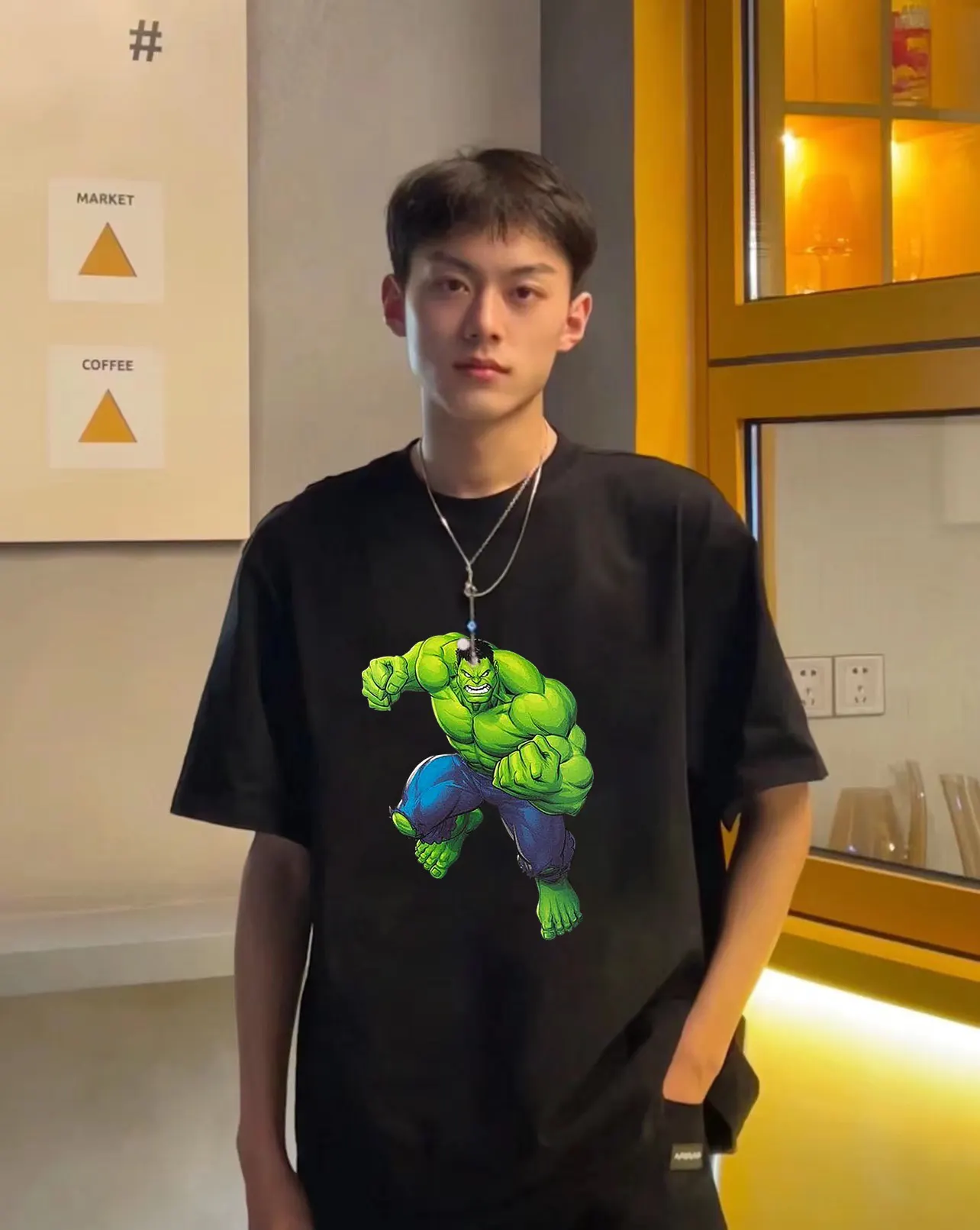 Balenciaga 黑色 純棉 短袖T恤(數字3) Balenciaga 黑色 純棉 短袖T恤(數字3)
