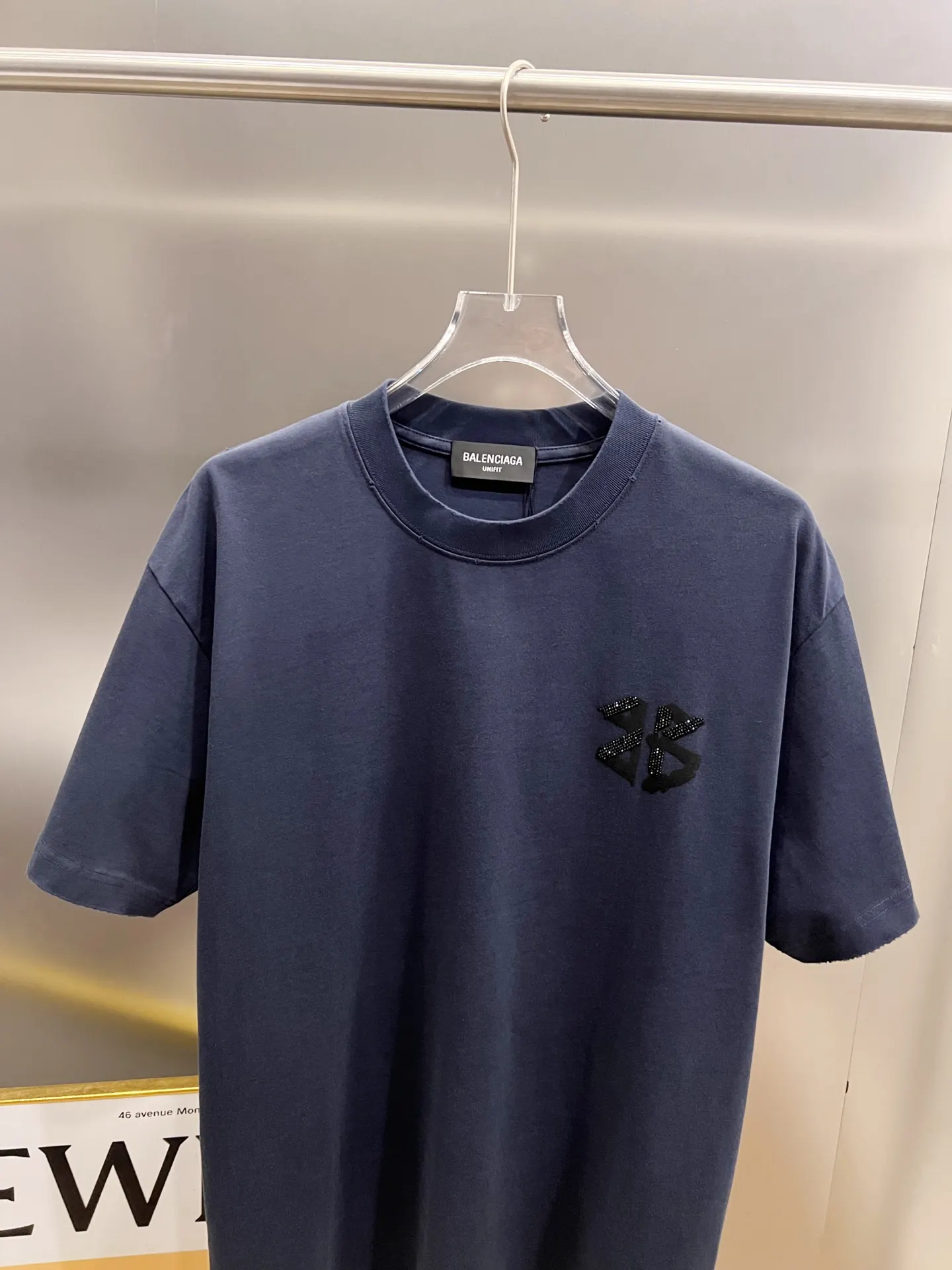 Balenciaga 黑色 Logo 短袖T恤 宽松休闲
