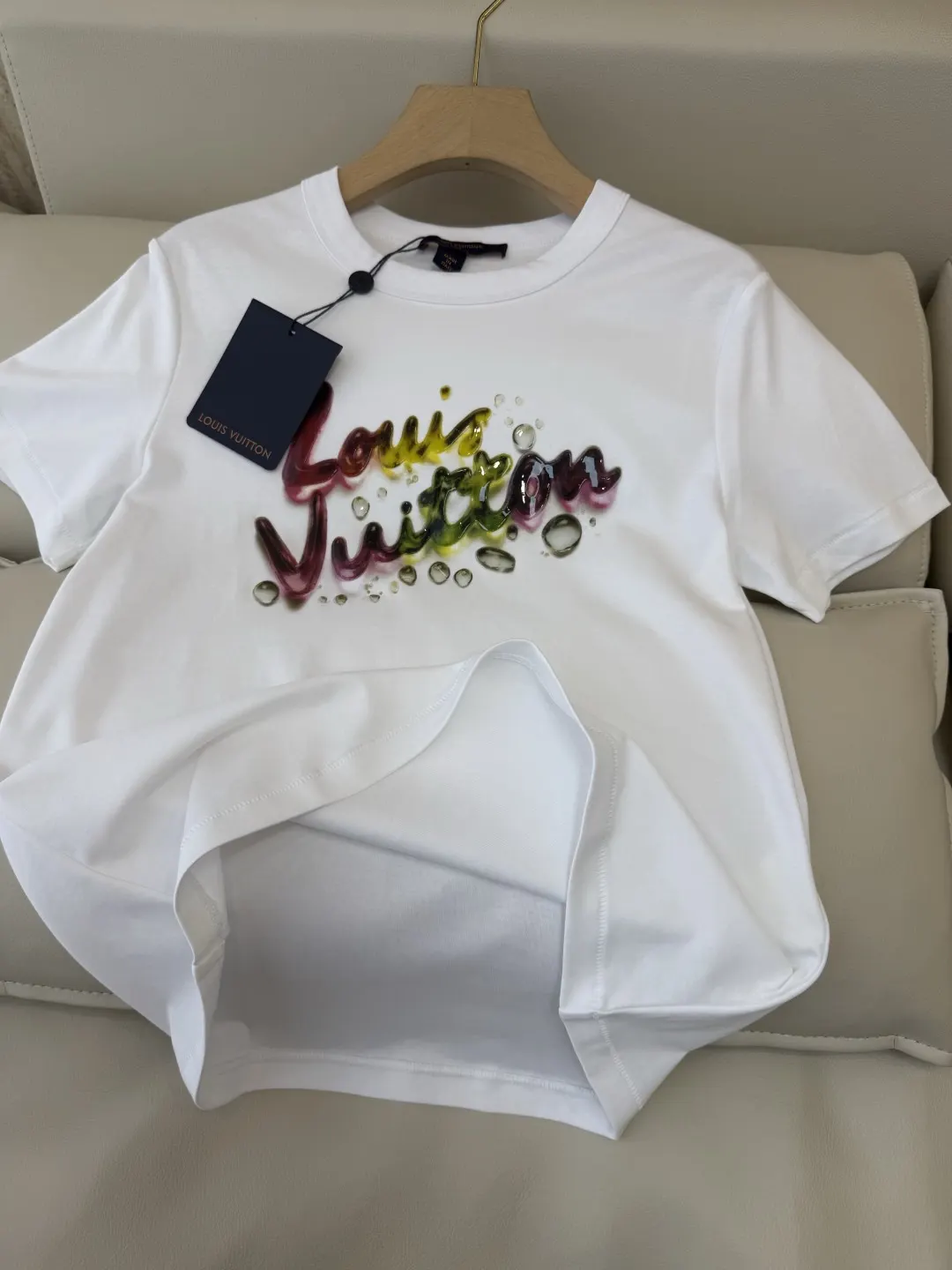 LV 白色彩色印花短袖T恤 休闲百搭款｜ORBUYBAG 岚奢包高端时尚精品