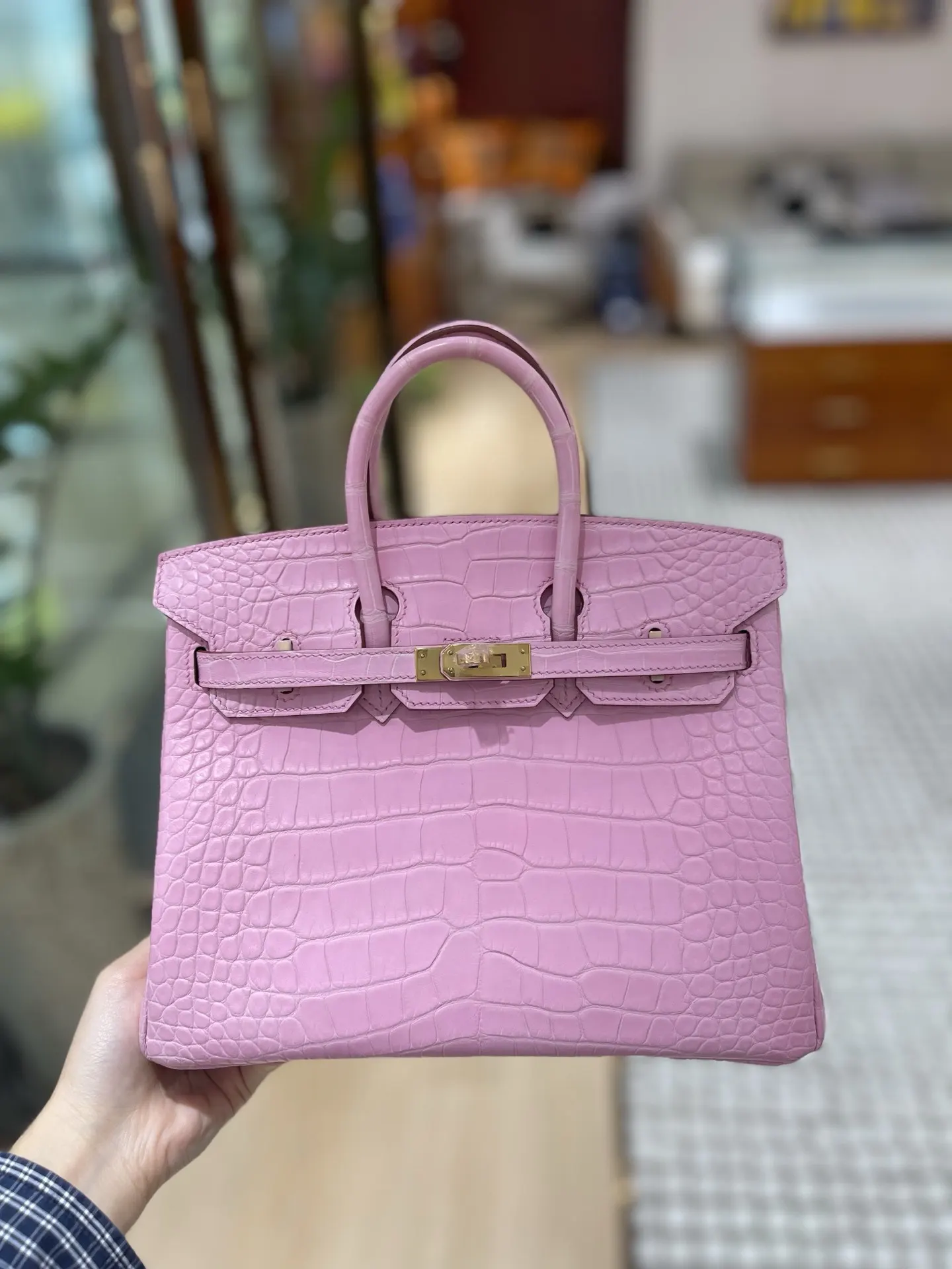Hermès Birkin 喜马拉雅鳄鱼纹压 鳄鱼纹牛皮 手提包 13cm