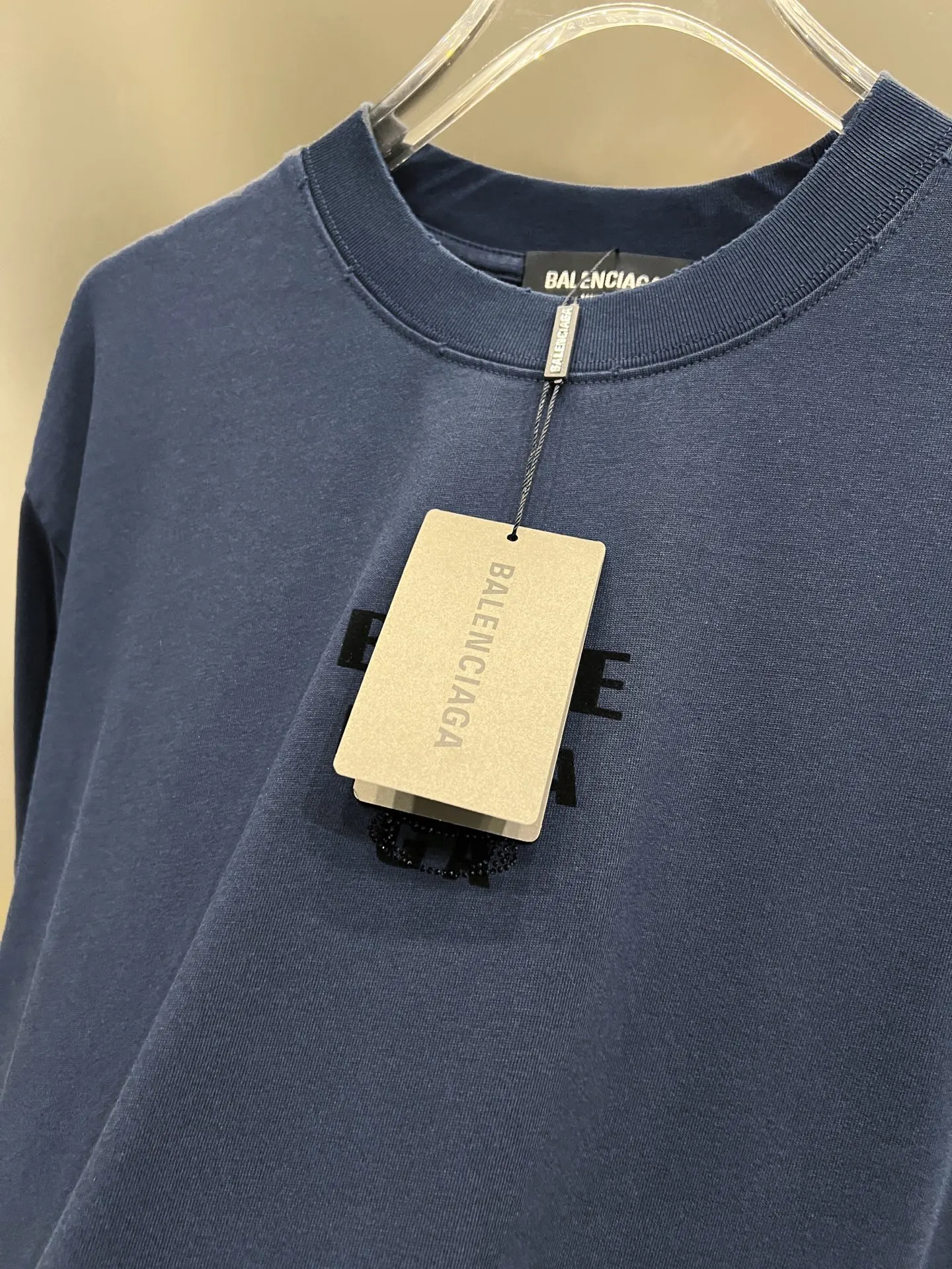 Balenciaga 黑色 Logo 短袖T恤 宽松休閒