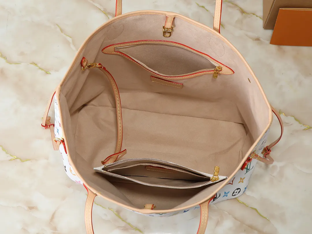 LV Neverfull 牛皮 收納包 旅行收納款