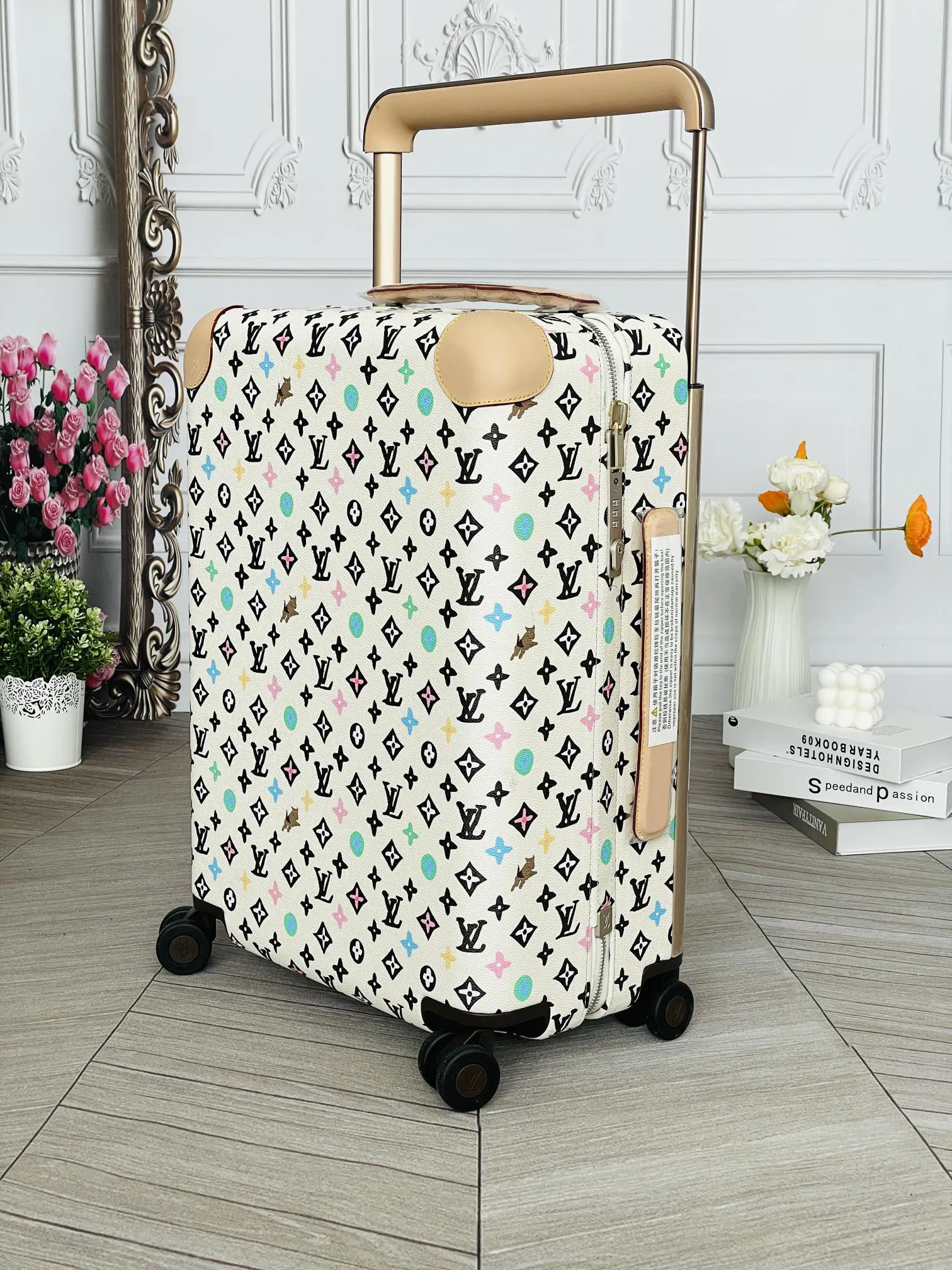 LV 老花 帆布 行李箱 旅行拉杆款 輕便出行款