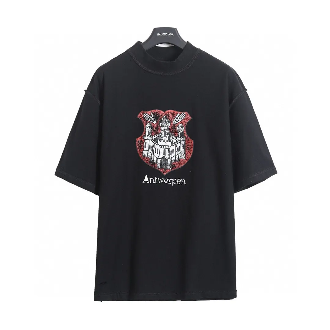 Balenciaga Blcg Black Cotton Short Sleeve T-Shirt Street