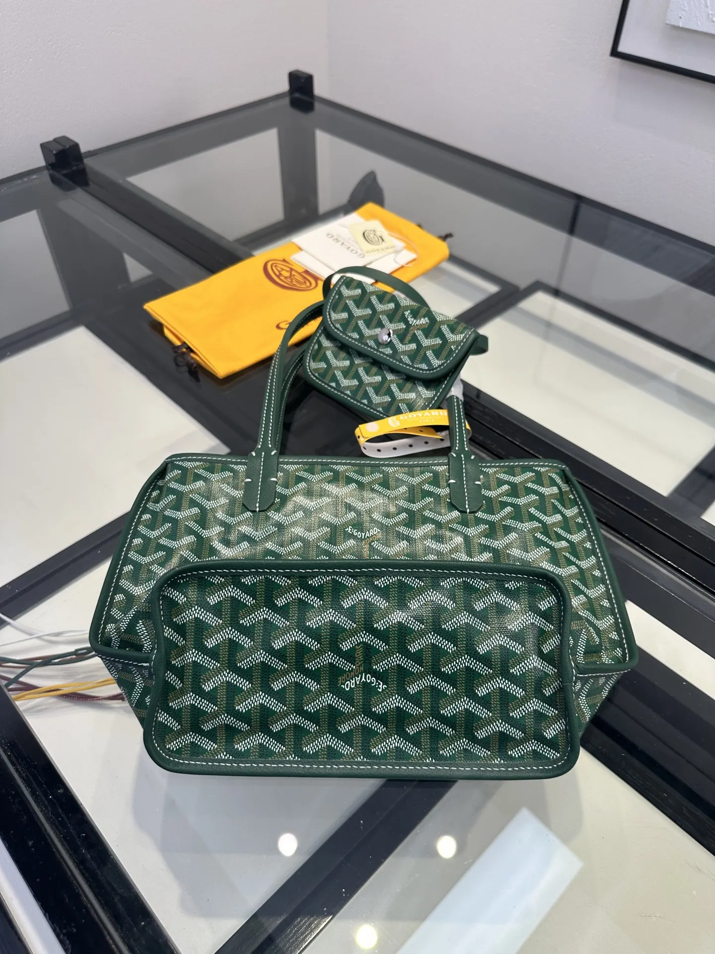 Goyard 绿色 小牛皮 托特包 大容量托特款
