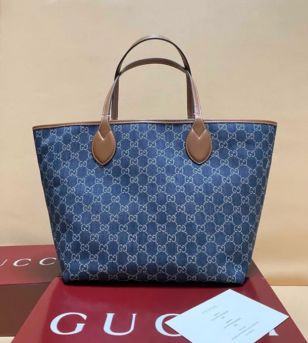 Gucci Neverfull 牛仔 托特包 大容量托特款