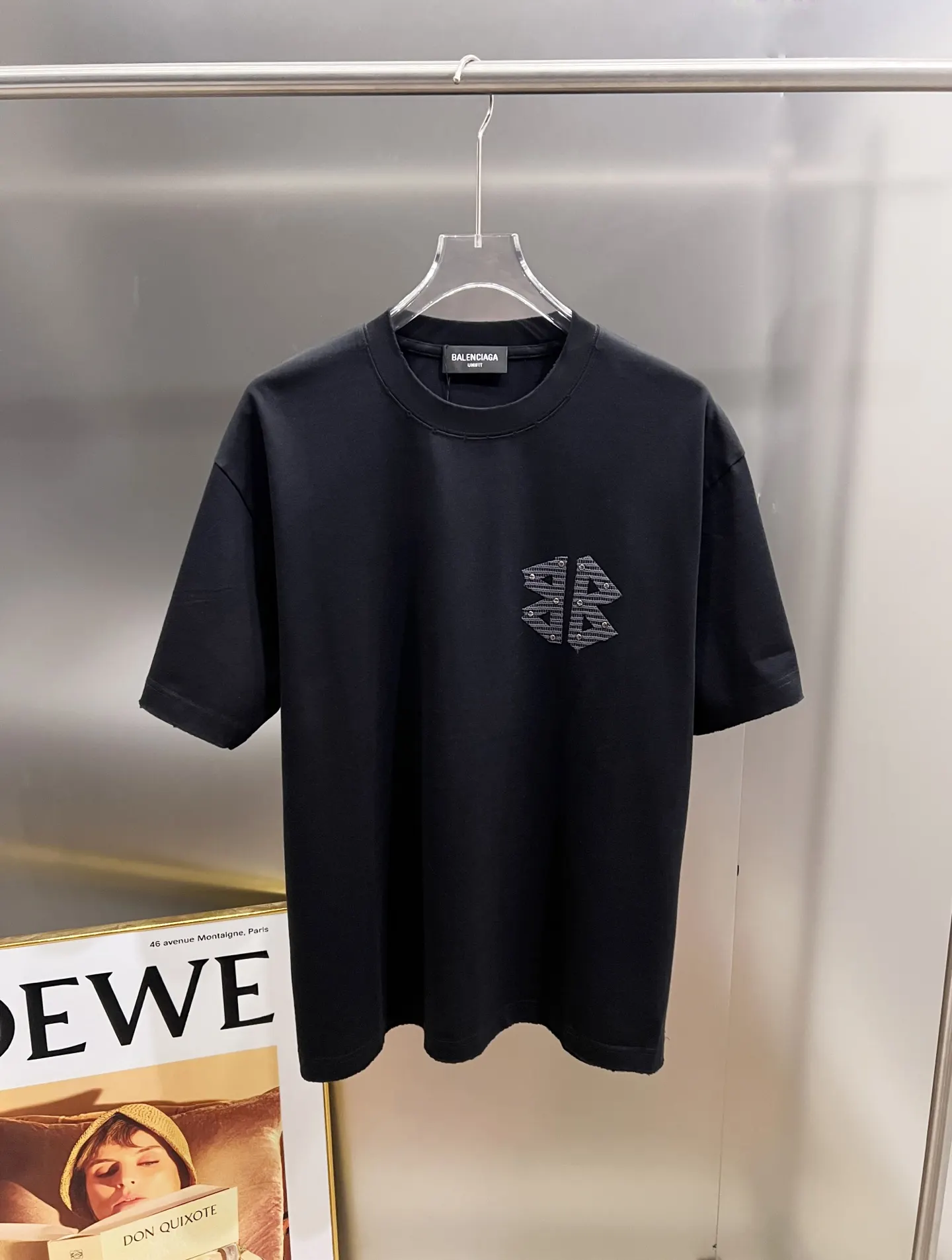 Balenciaga 黑色 Logo 短袖T恤 宽松休闲