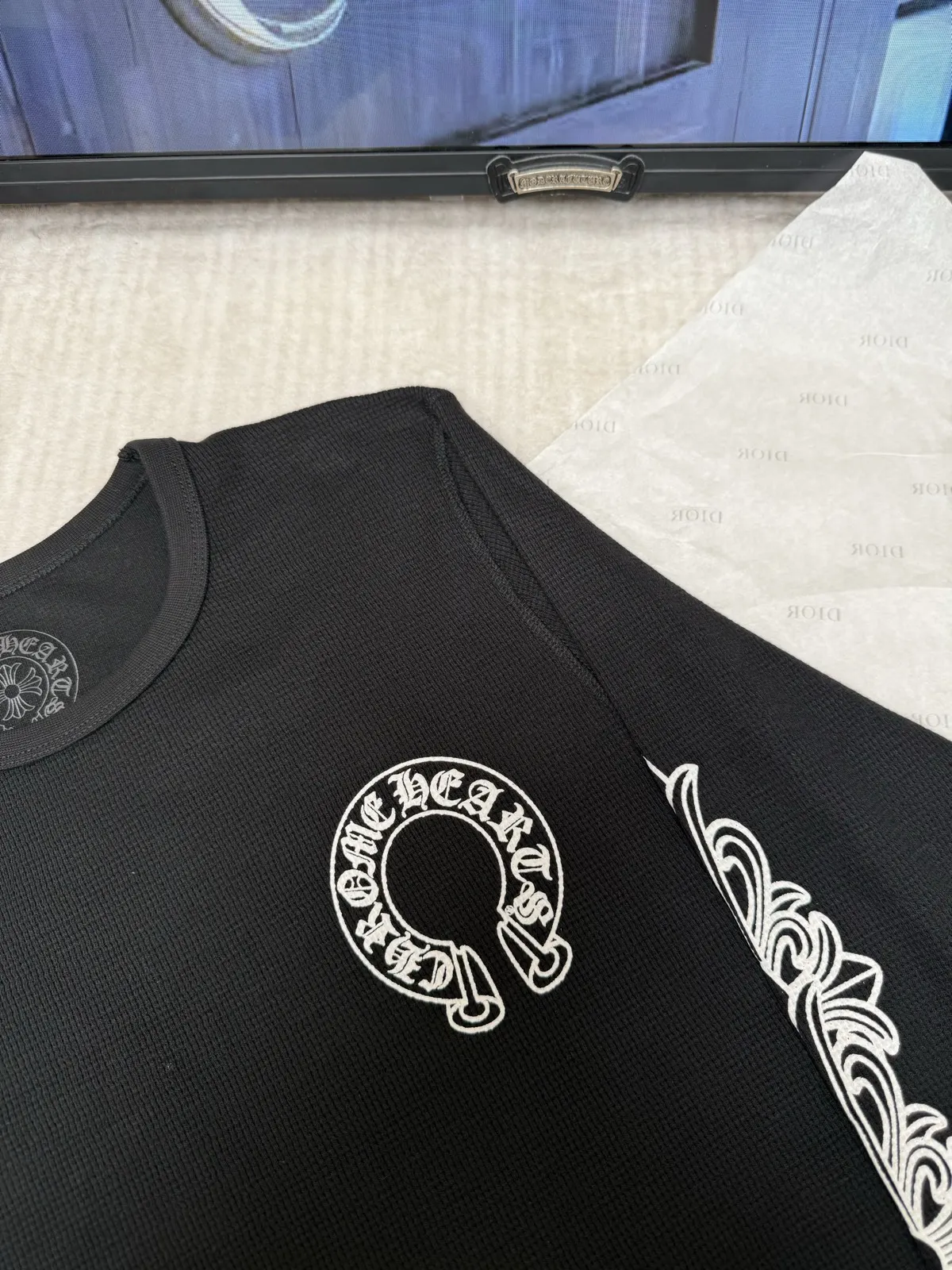 Chrome Hearts 黑色 印花 長袖T恤 日常百搭款(數字4) Chrome Hearts 黑色 印花 長袖T恤 日常百搭款(數字4)