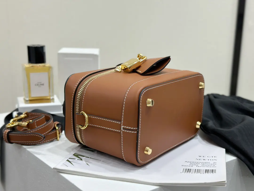 Brown Cosmetic Pouch Leather