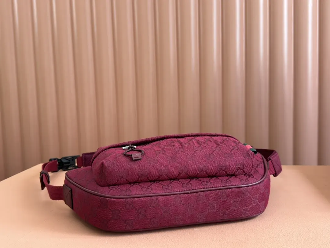 Red Crossbody Bag Lightweight Canvas
