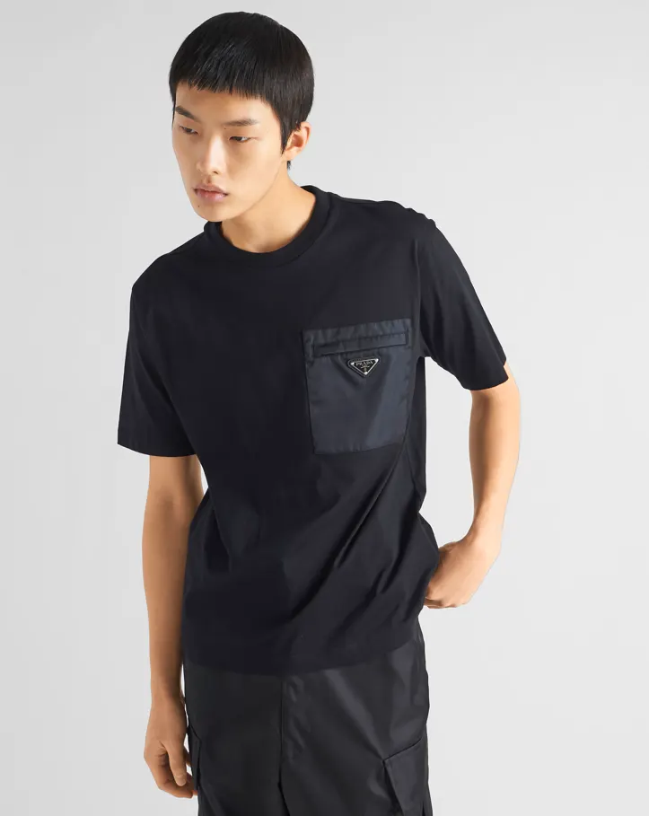 Prada T-Shirt Cotton Triangle Logo