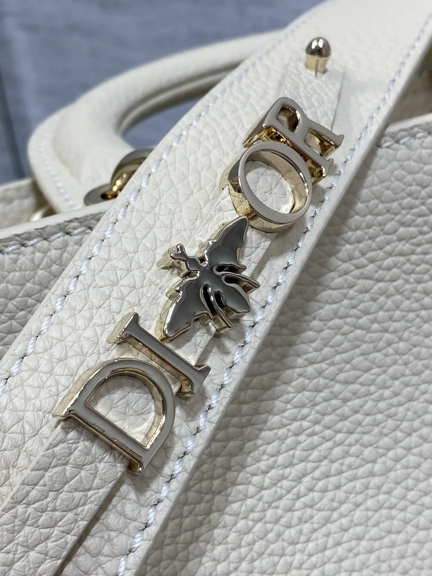 Dior 黑色 牛皮 进口 牛皮横款戴妃包 Lady 手提包 通勤手提款