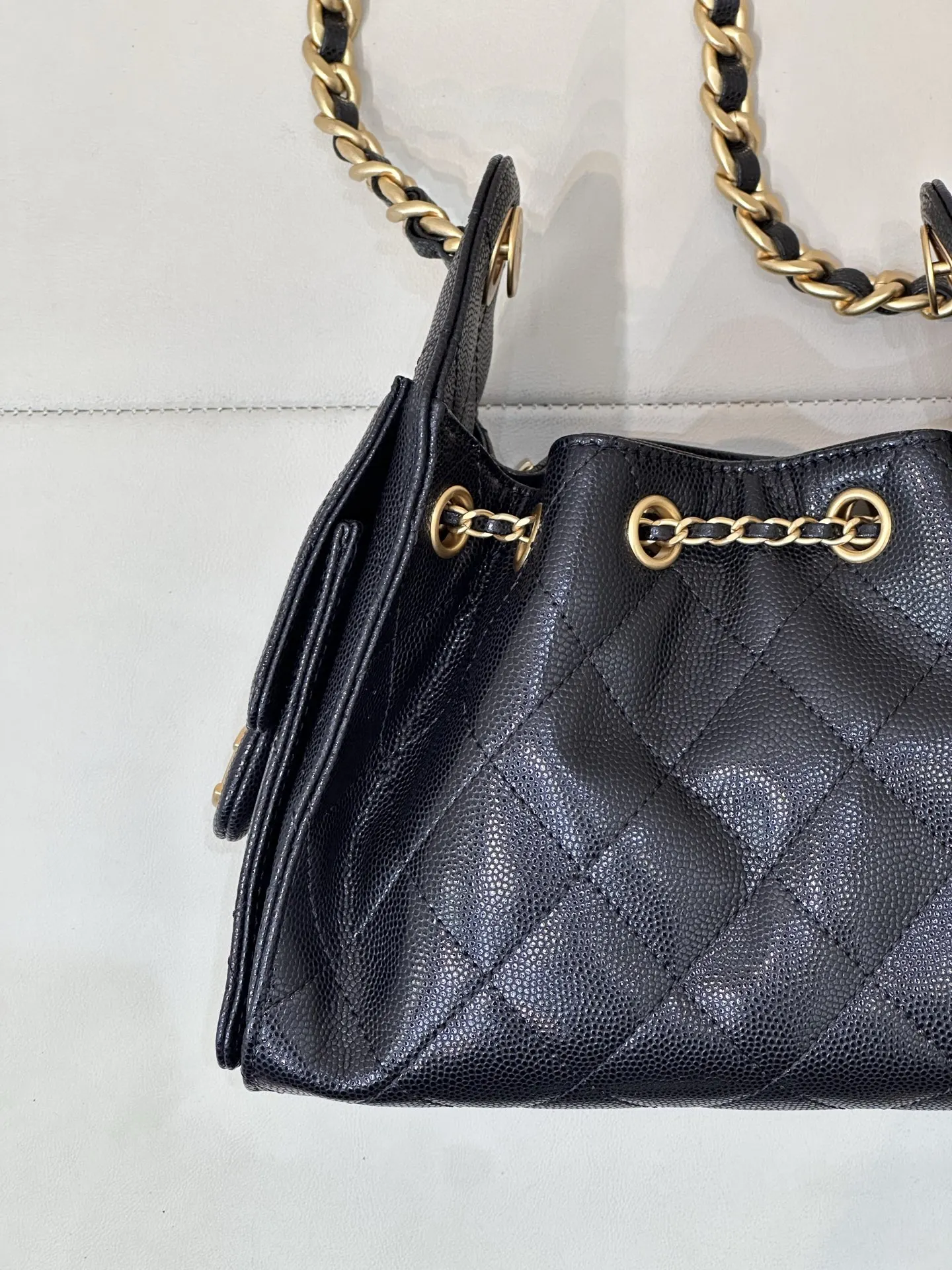Black Bucket Bag Casual Leather Image 9 Black Bucket Bag Casual Leather Image 9