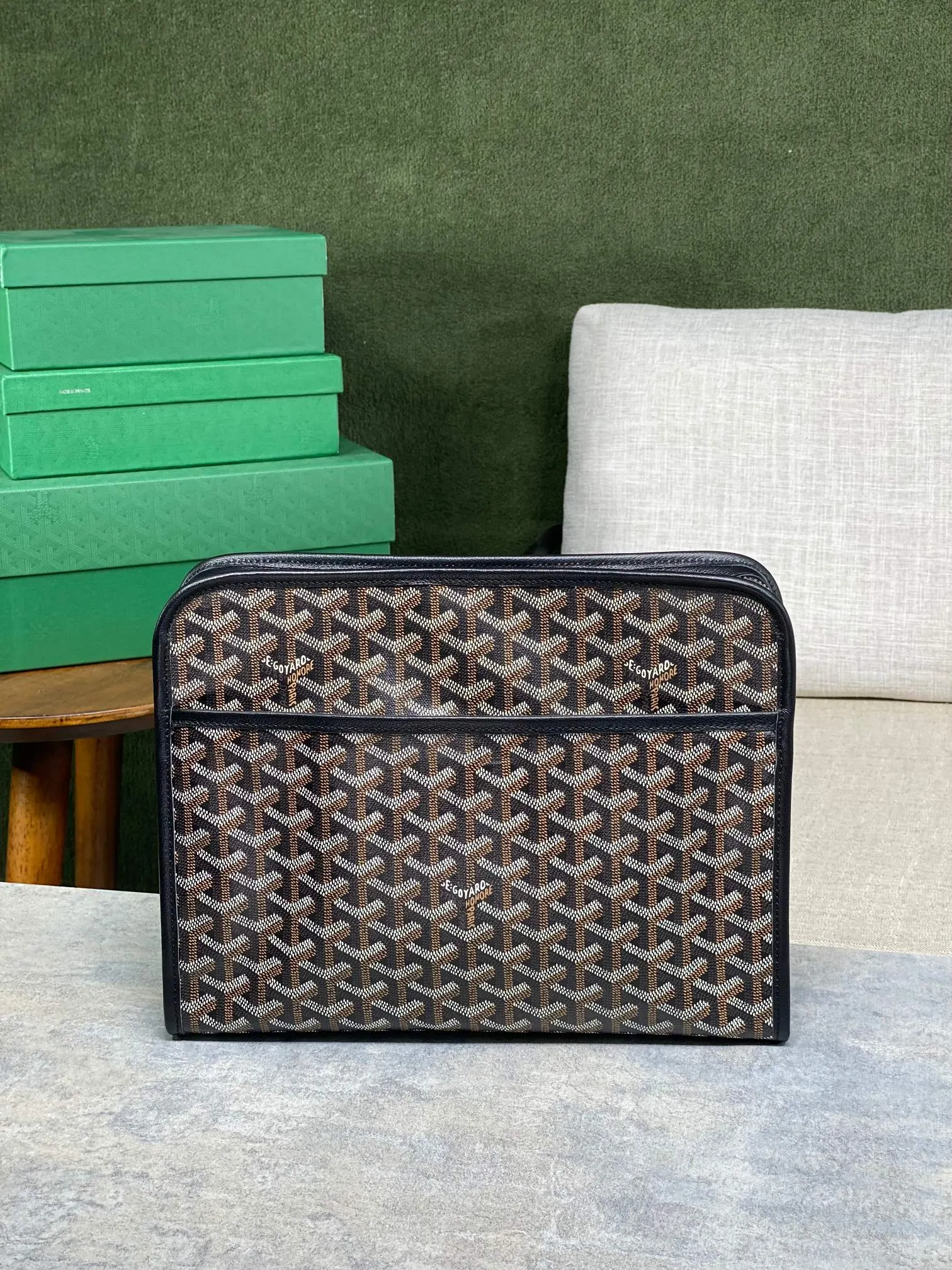Goyard 黄色 牛皮 化妝包 精選款(數字19) Goyard 黄色 牛皮 化妝包 精選款(數字19)