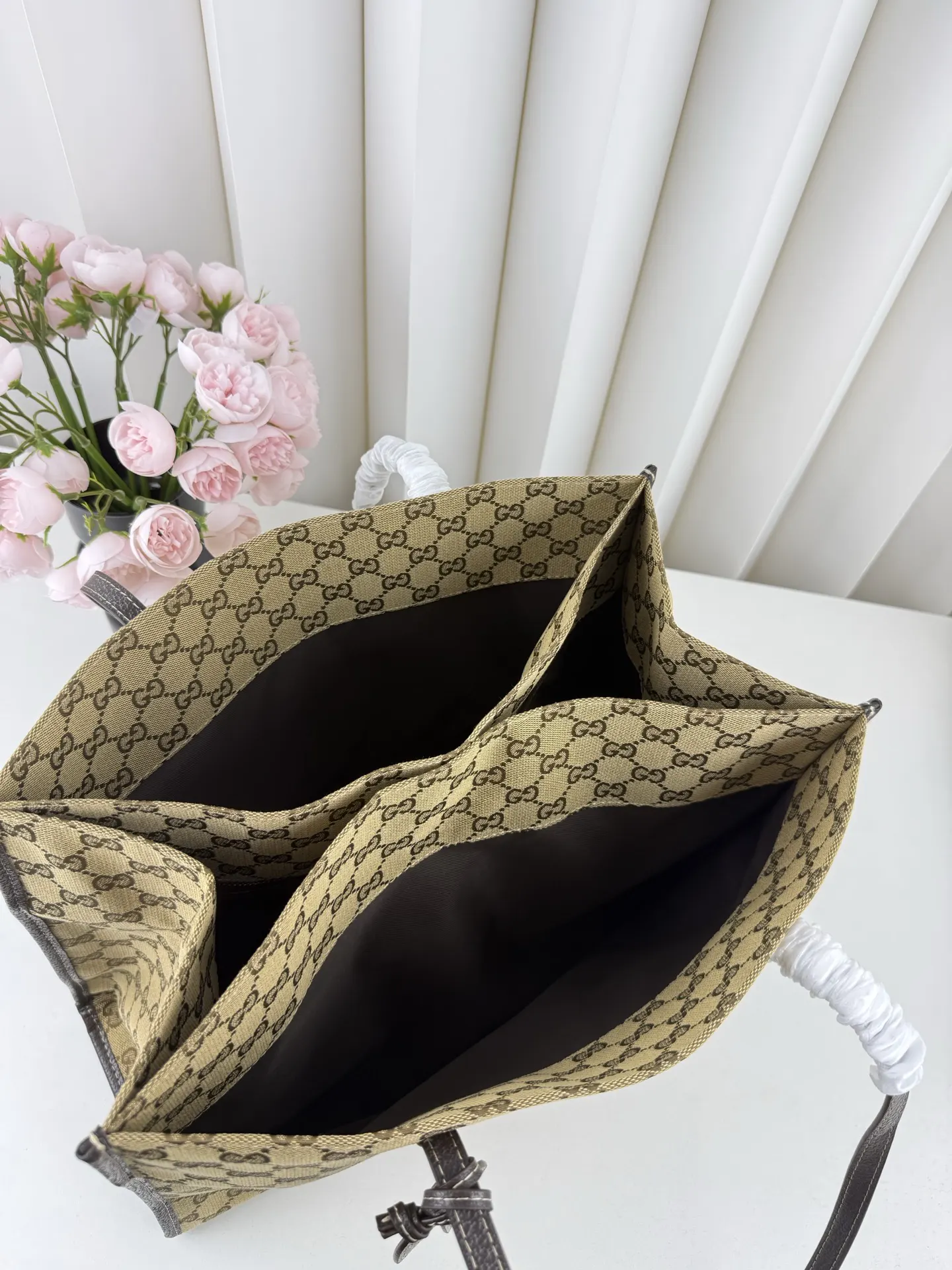 Monogram Tote Bag Vintage Classic Canvas