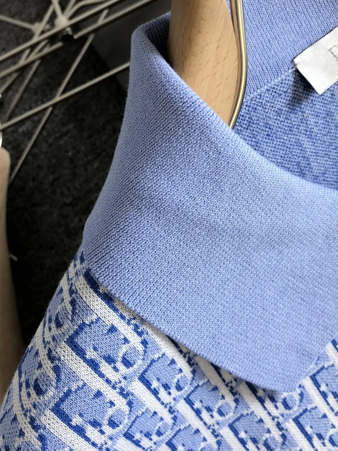 Dior Oblique 提花 Polo衫 蓝色