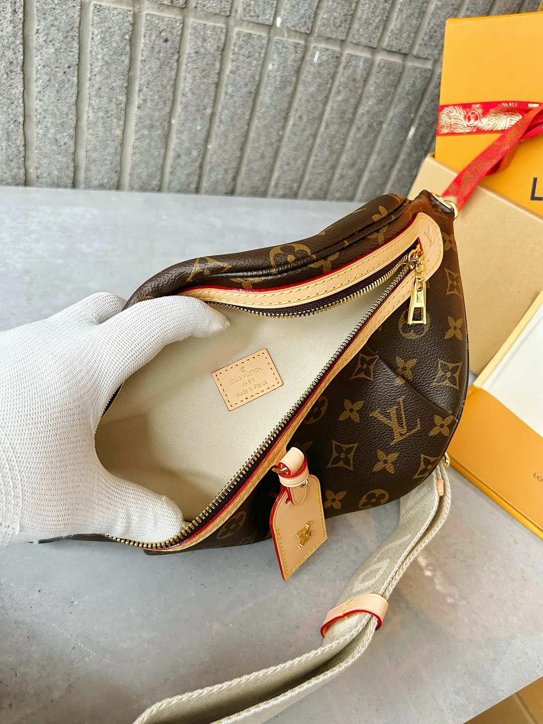 Monogram Belt Bag Casual Leather