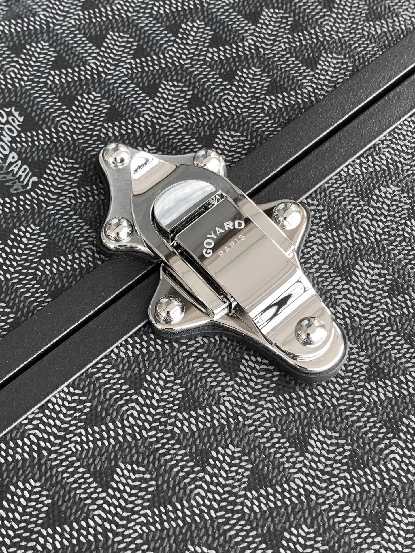 Goyard Black White Suitcase Travel Lightweight