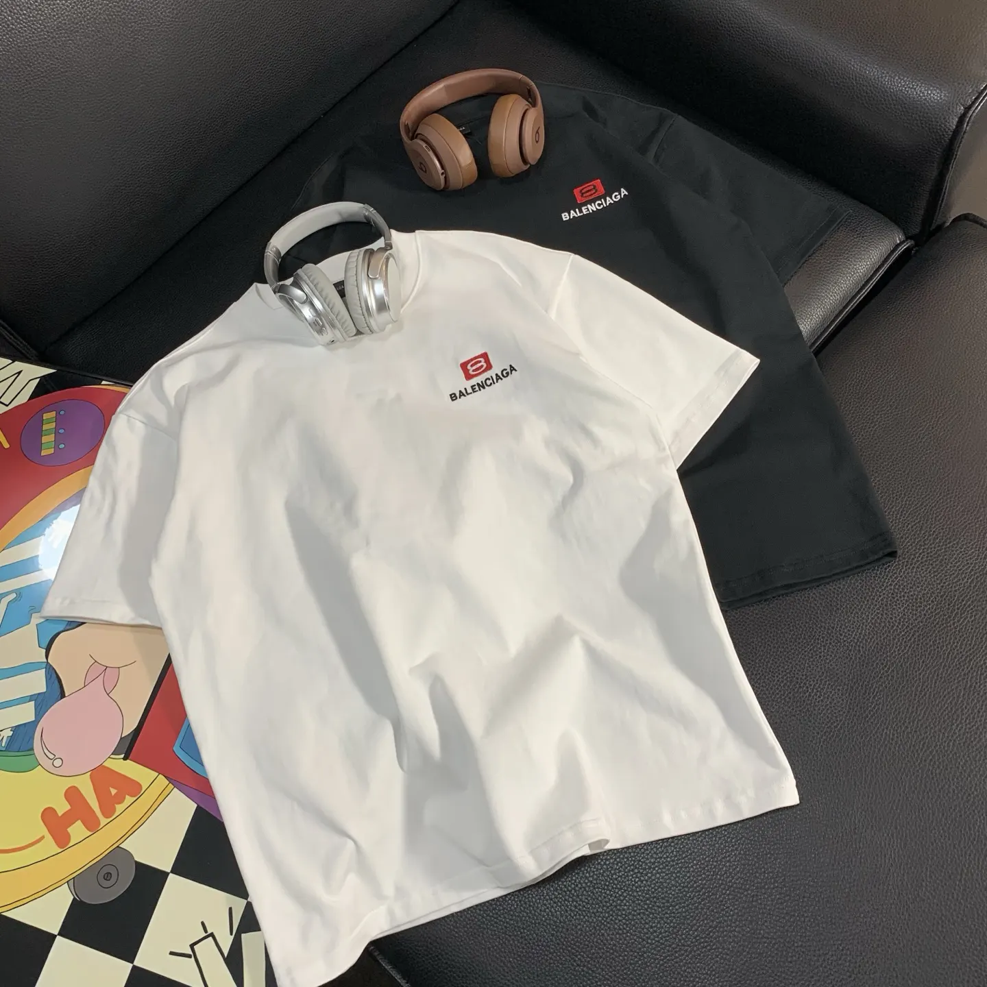 Balenciaga Black Cotton Short Sleeve T-Shirt Loose