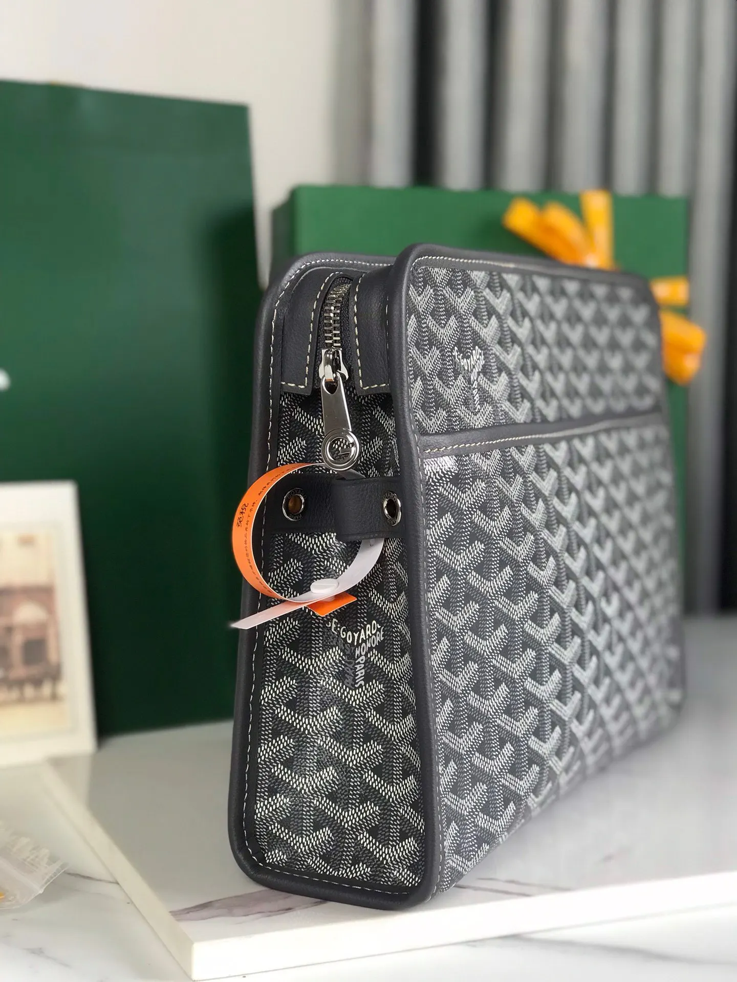 Goyard 黄色 牛皮 手拿包 精致手拿款