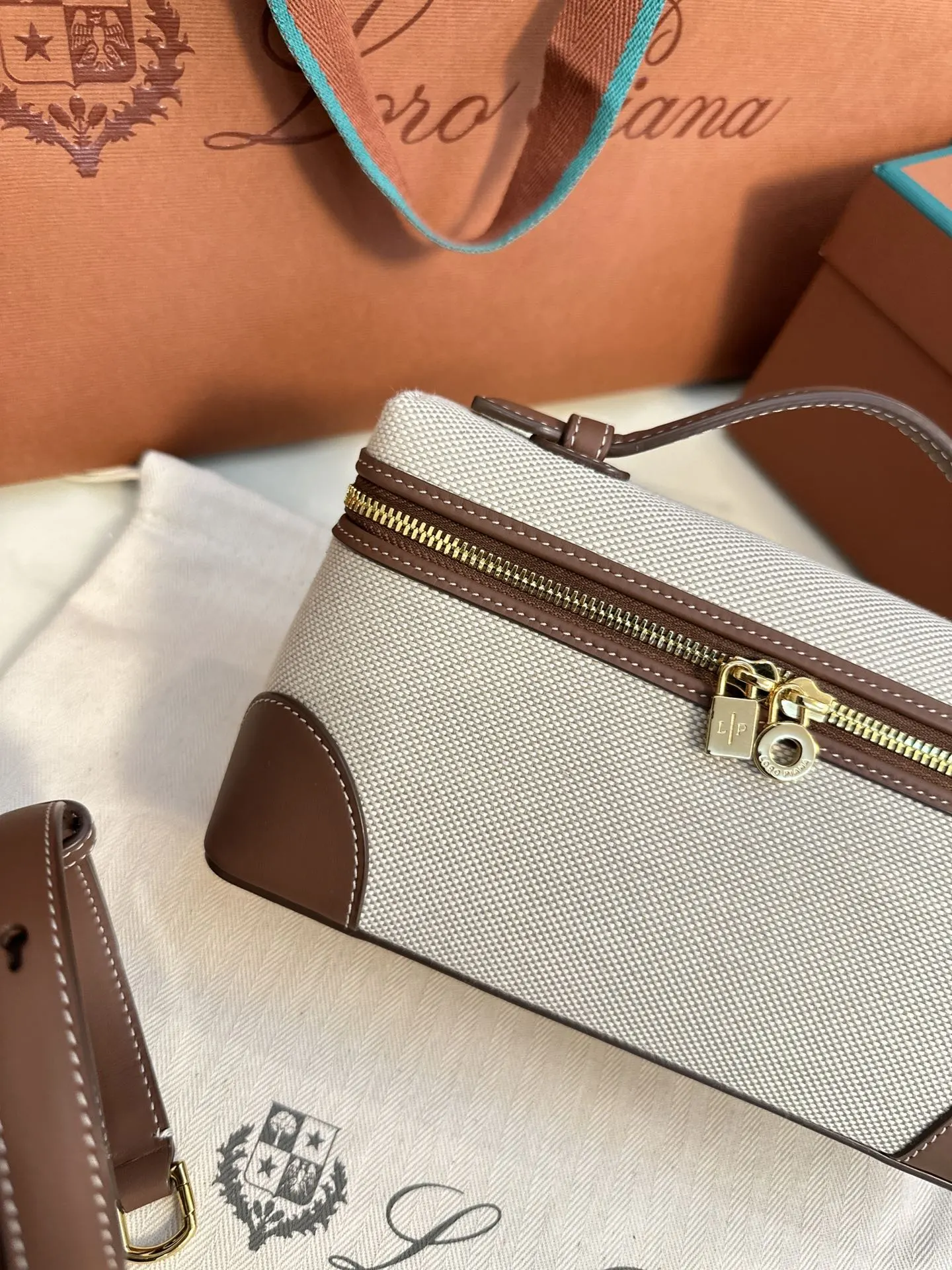 Brown Clutch Bag Canvas