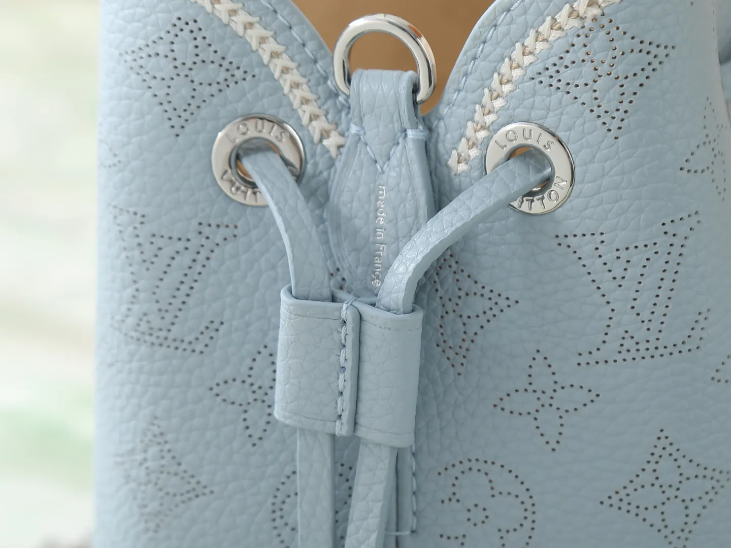 Blue Chain Bag Leather