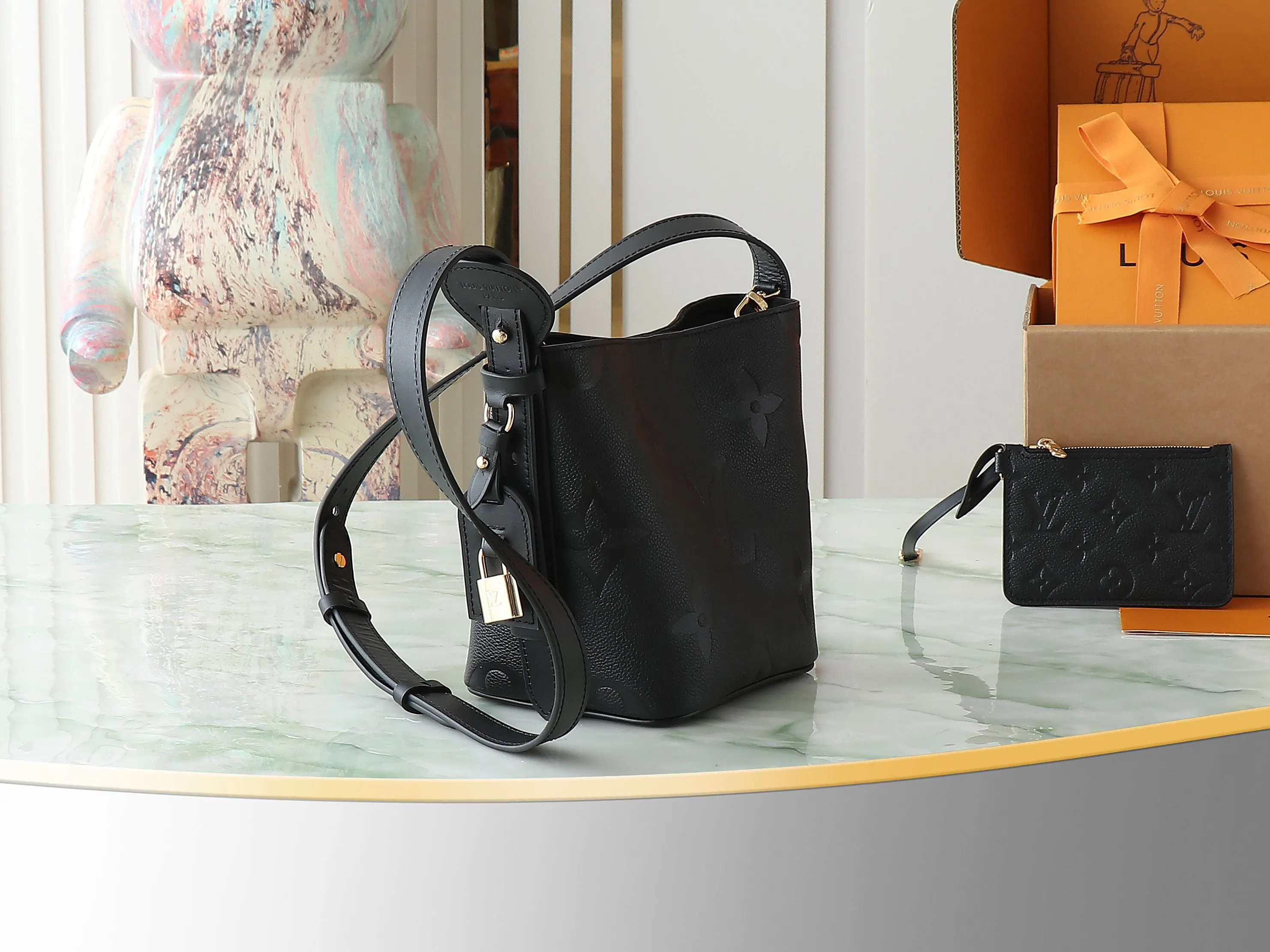 Black Bucket Bag Casual Canvas