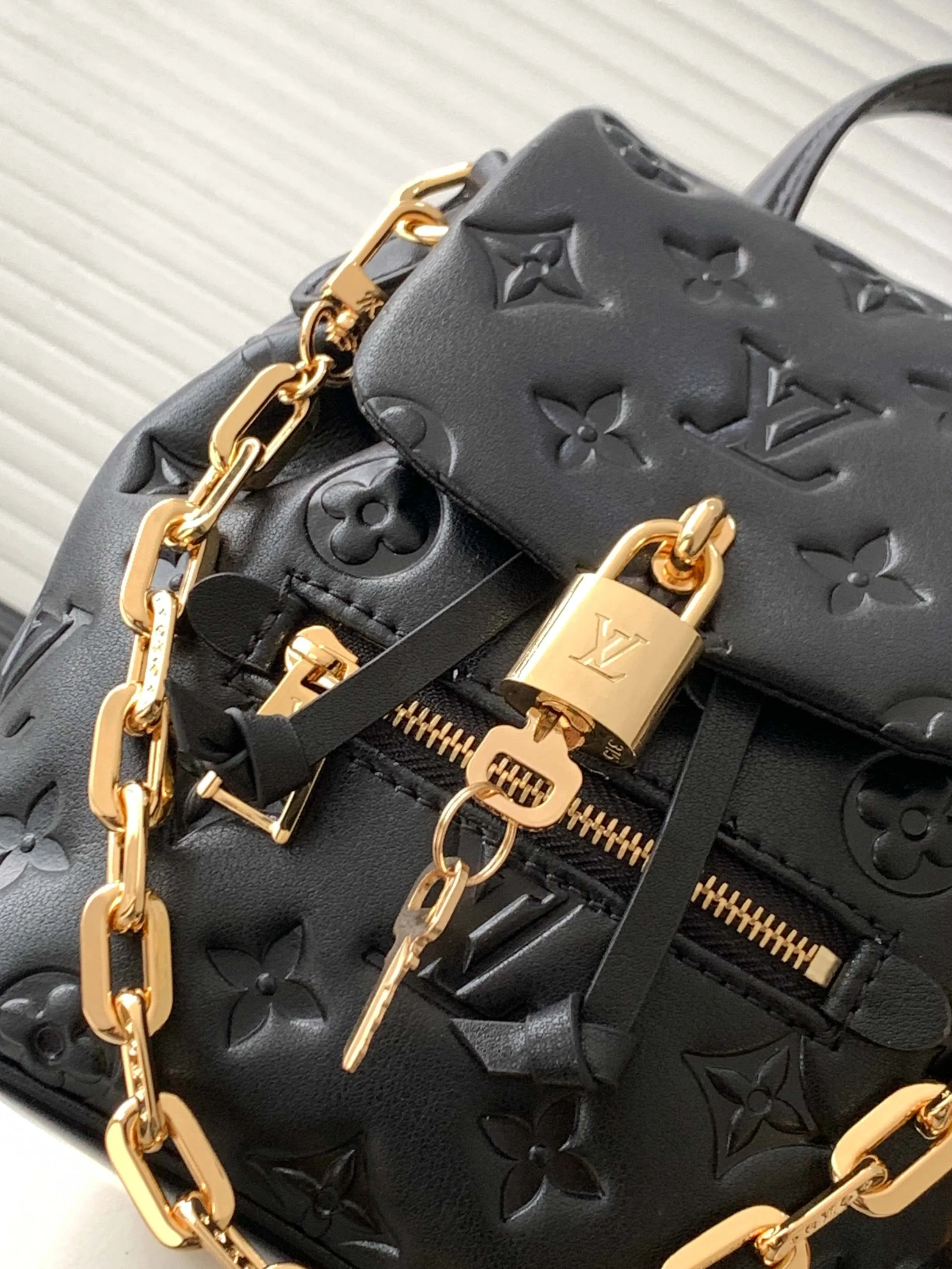 Louis Vuitton Black Backpack Leather