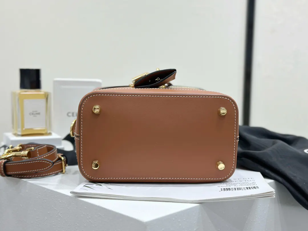 Brown Cosmetic Pouch Leather
