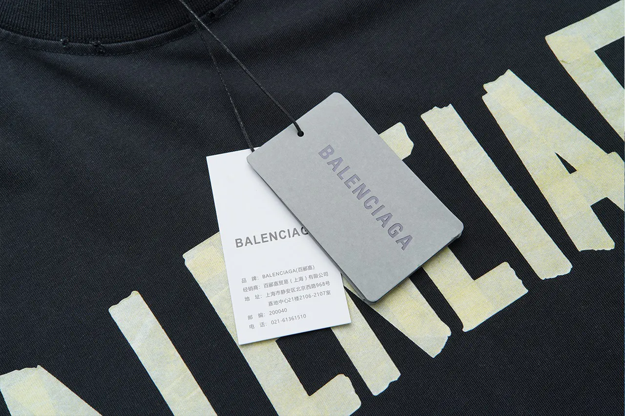 Balenciaga 水洗黑 水洗 短袖T恤