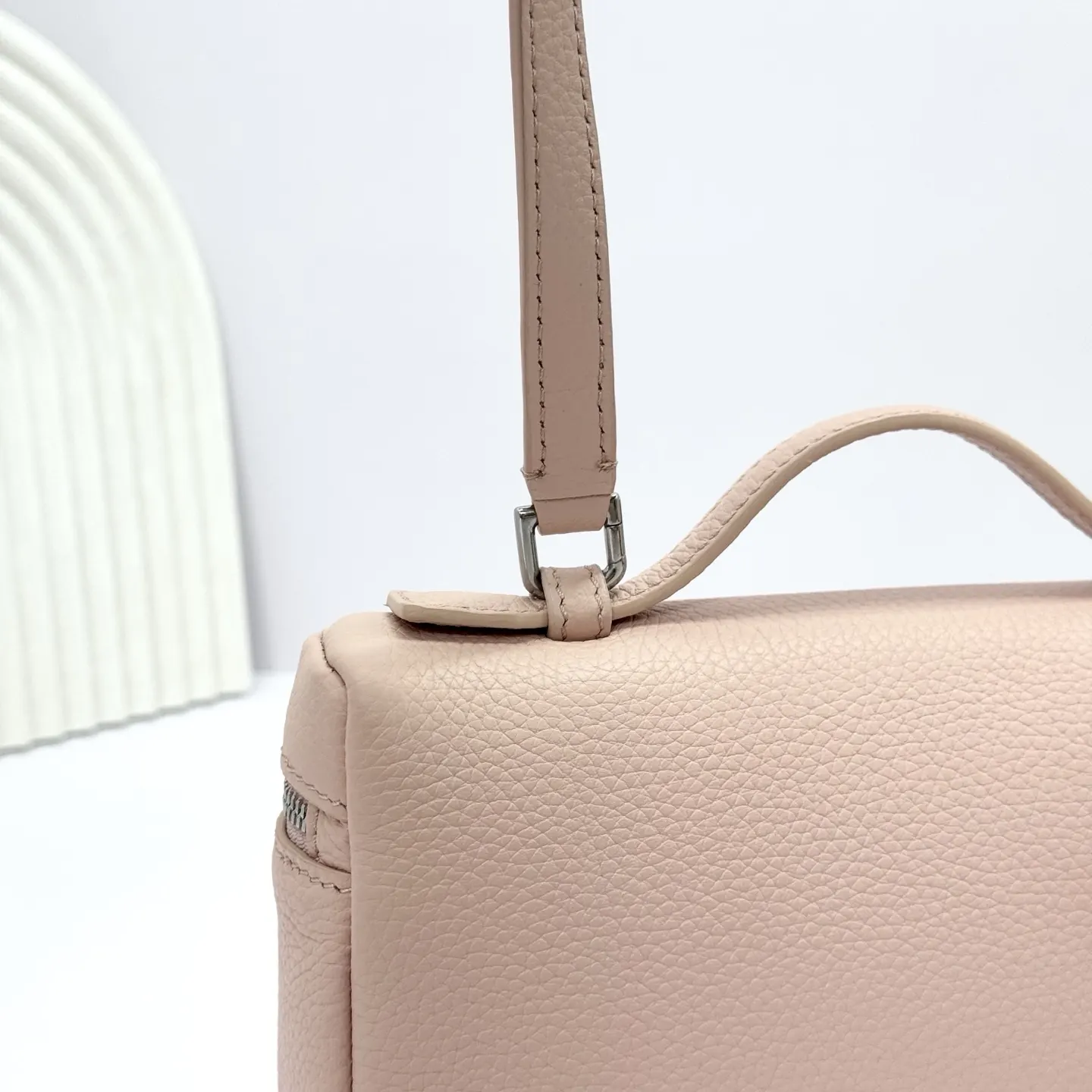 Silver Clutch Bag Leather