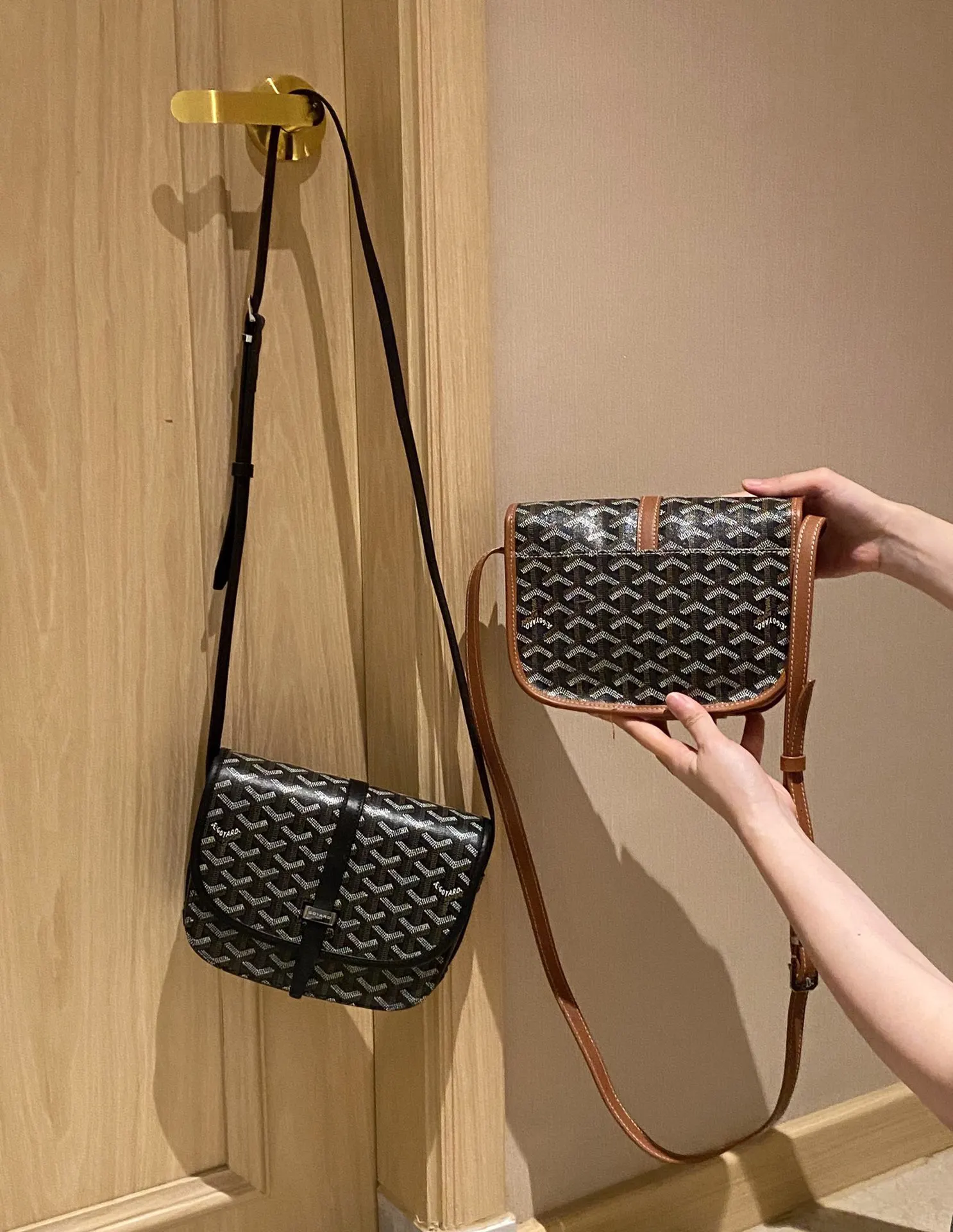 Goyard 黑色 棕色 斜挎包 轻便斜挎款