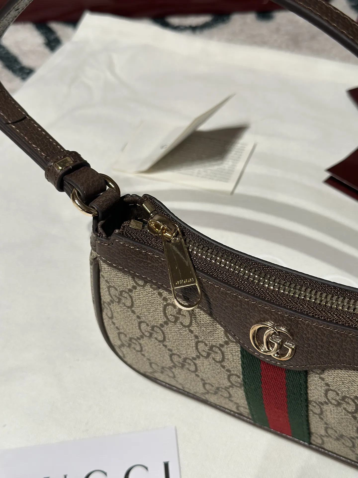 Green Brown Hobo Shoulder Bag Vintage