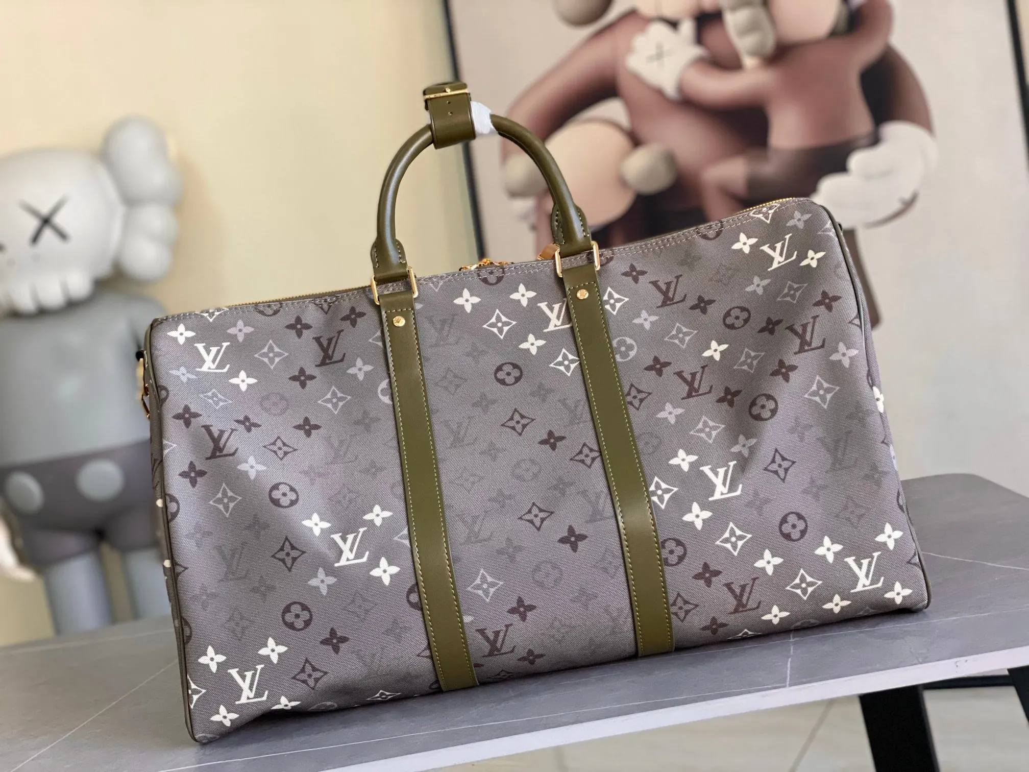 Keepall 金色 牛皮 旅行袋 大容量旅行款