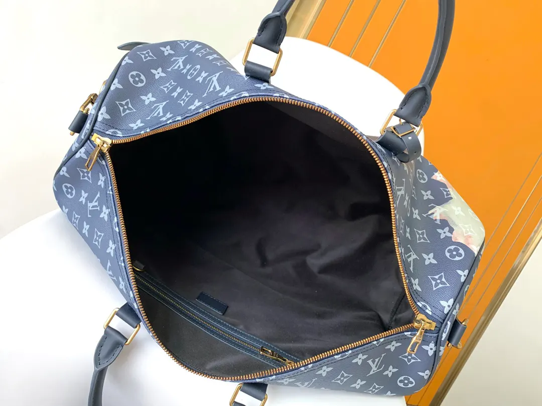 Keepall 丹宁 牛皮 旅行袋 大容量旅行款