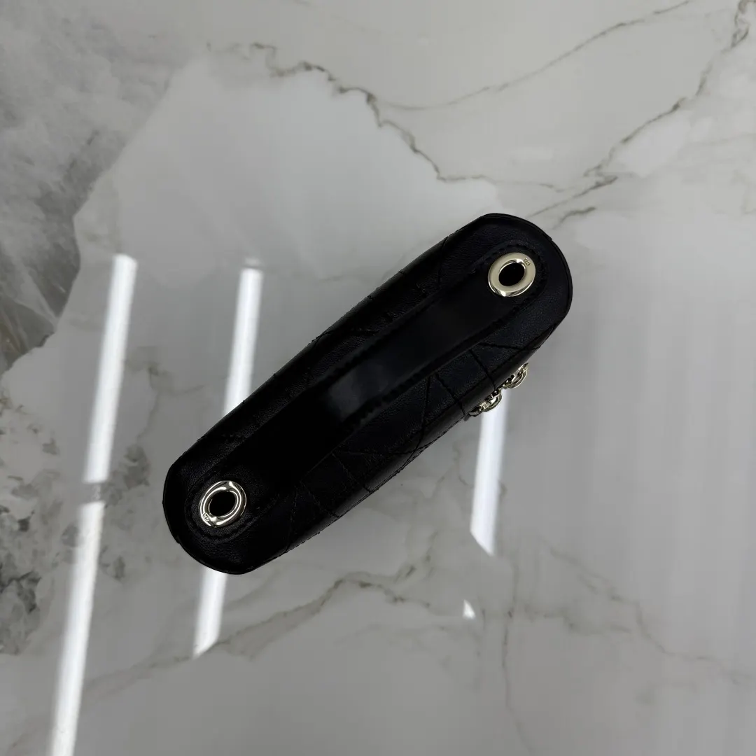 Dior 黑色 金色 羊皮 链条包 精致链条款