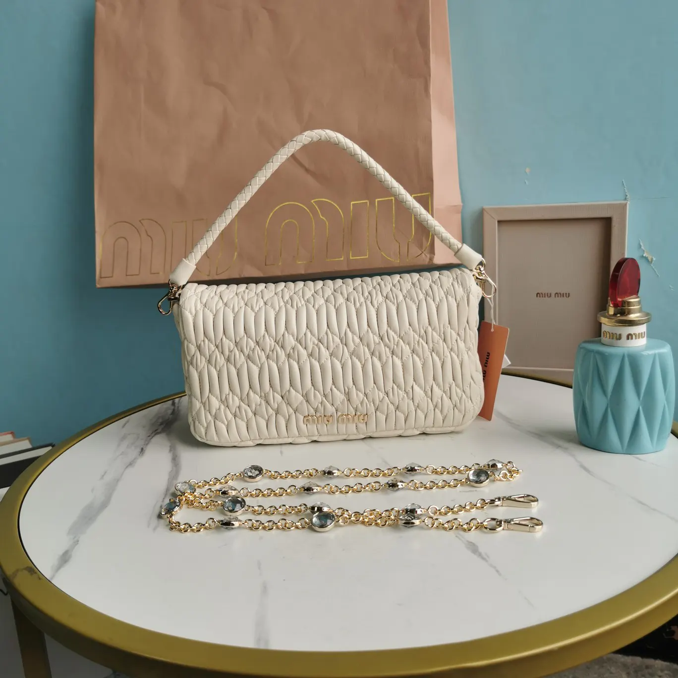 White Chain Bag